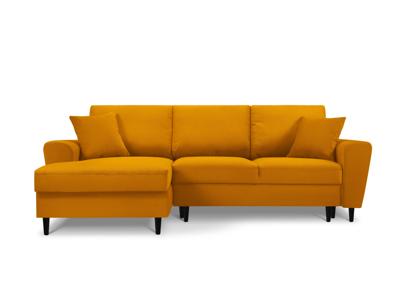 Entdecken Sie das elegante Kyoto Ecksofa links mit Schlaffunktion und Stauraum. Ideal für stilvolle Wohnräume und Übernachtungsgäste.
