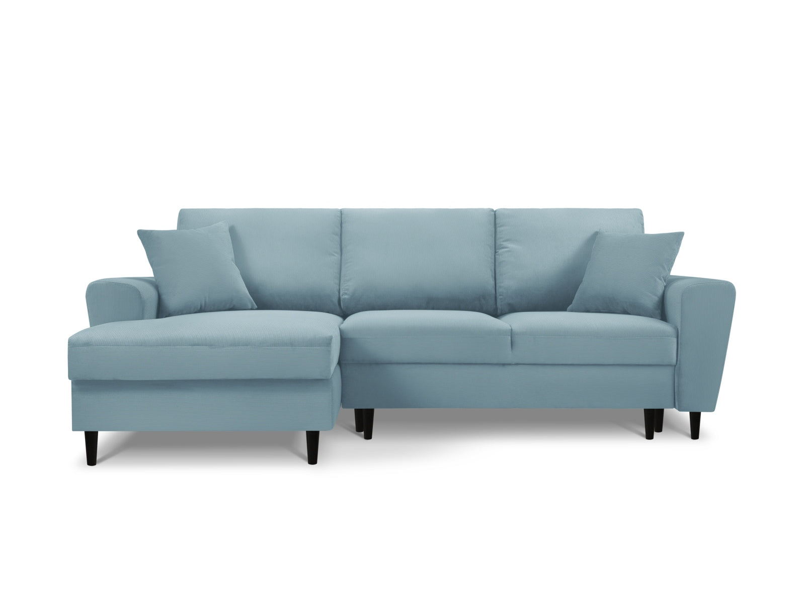 Entdecken Sie das elegante Kyoto Ecksofa links mit Schlaffunktion und Stauraum. Ideal für stilvolle Wohnräume und Übernachtungsgäste.