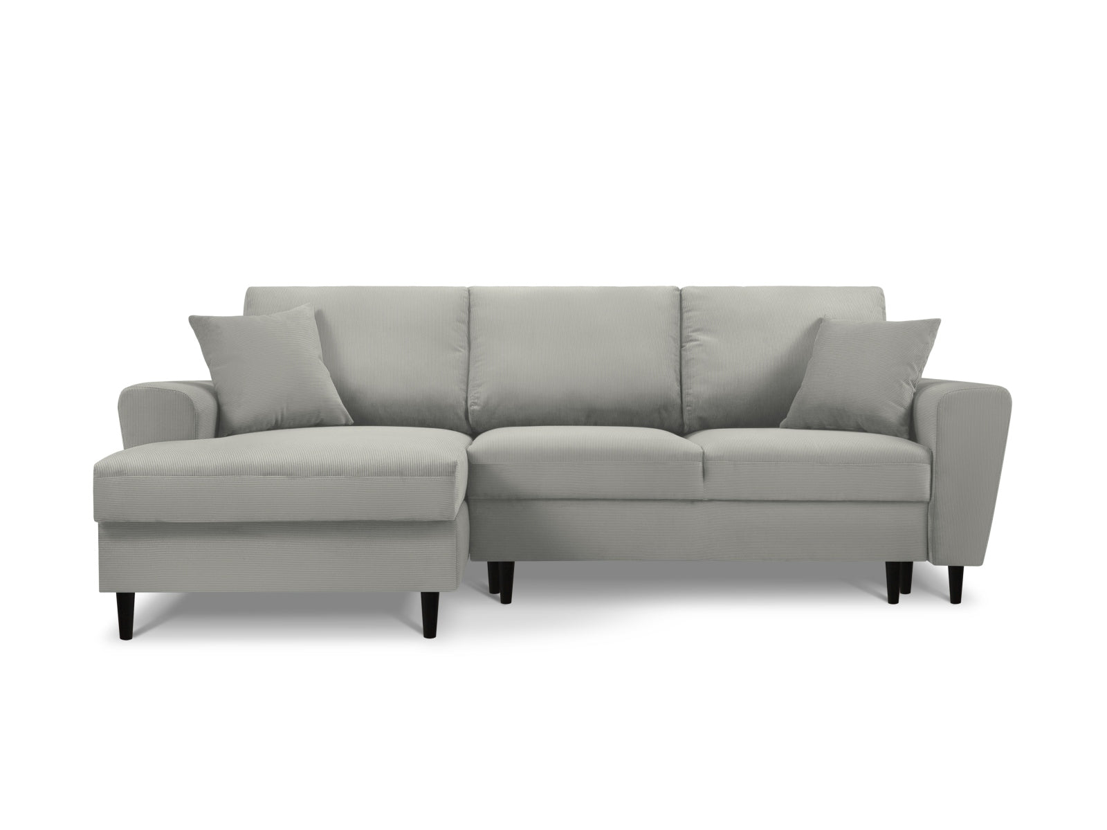 Entdecken Sie das elegante Kyoto Ecksofa links mit Schlaffunktion und Stauraum. Ideal für stilvolle Wohnräume und Übernachtungsgäste.