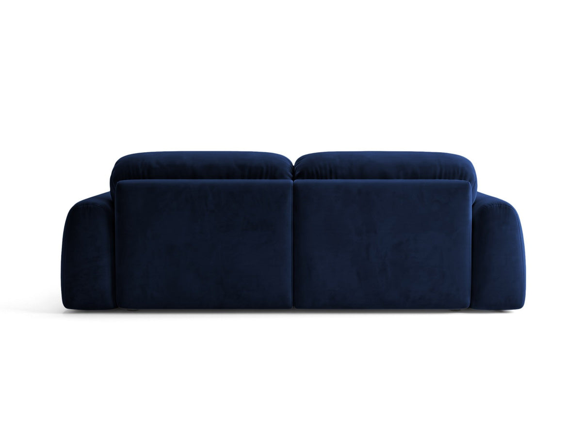Ecksofa Milan mit Bettfunktion in Bluvel-Stoff, Récamiere links, schwarze Beine