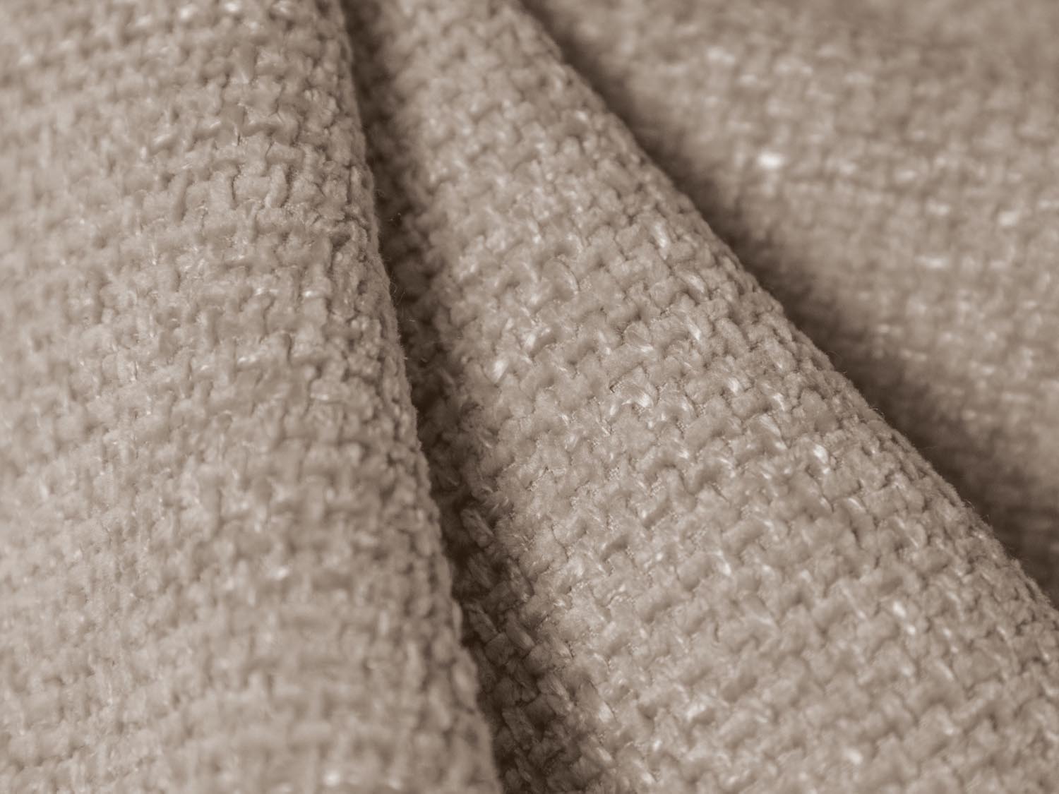Beige L-Sofa Chicago, 5-Sitzer, links, ideal für moderne Wohnräume, vereint Komfort und stilvolles Design.