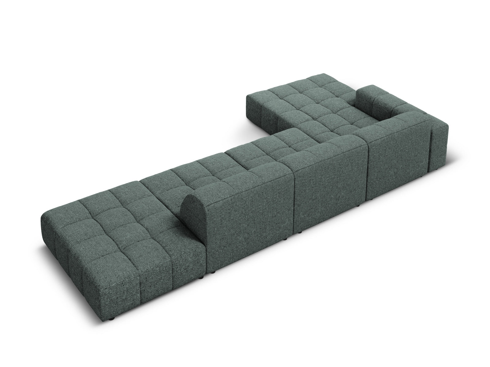 Modernes 5-Sitzer Chicago Ecksofa links in Petrol-Haga, 166cm, ideal für einladende Wohnräume und entspannte Stunden.
