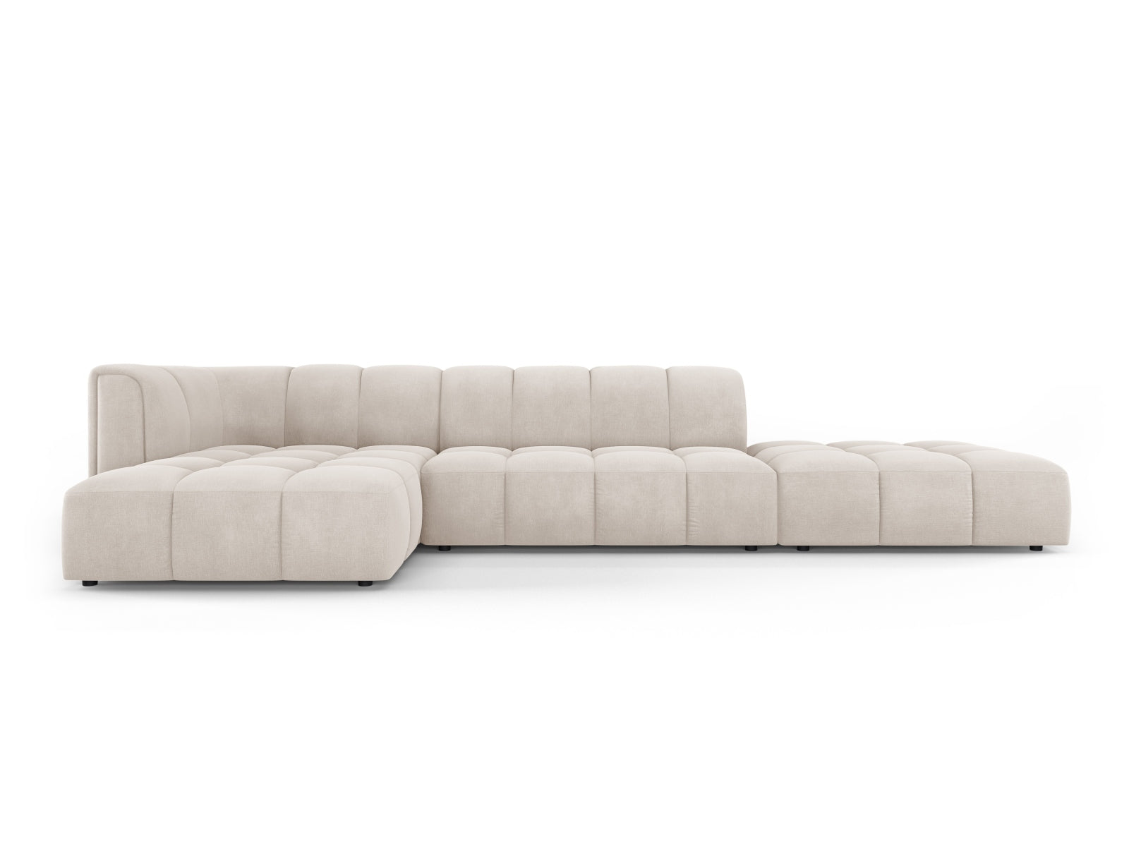 5-Sitzer Ecksofa links modular Moritz in Beige-Rebel präsentiert im Onlineshop von KAQTU Design AG. Ecksofa links ist von Cosmopolitan Design