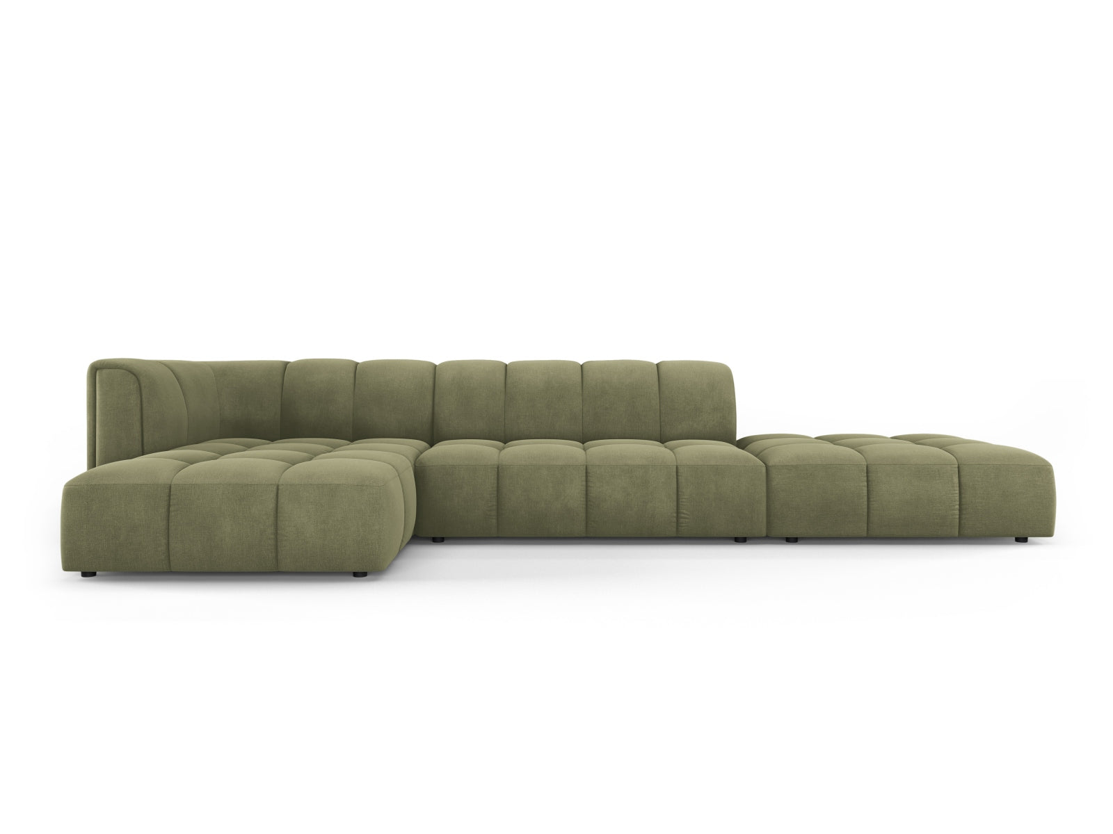 5-Sitzer Ecksofa links modular Moritz in Light Green-Rebel präsentiert im Onlineshop von KAQTU Design AG. Ecksofa links ist von Cosmopolitan Design