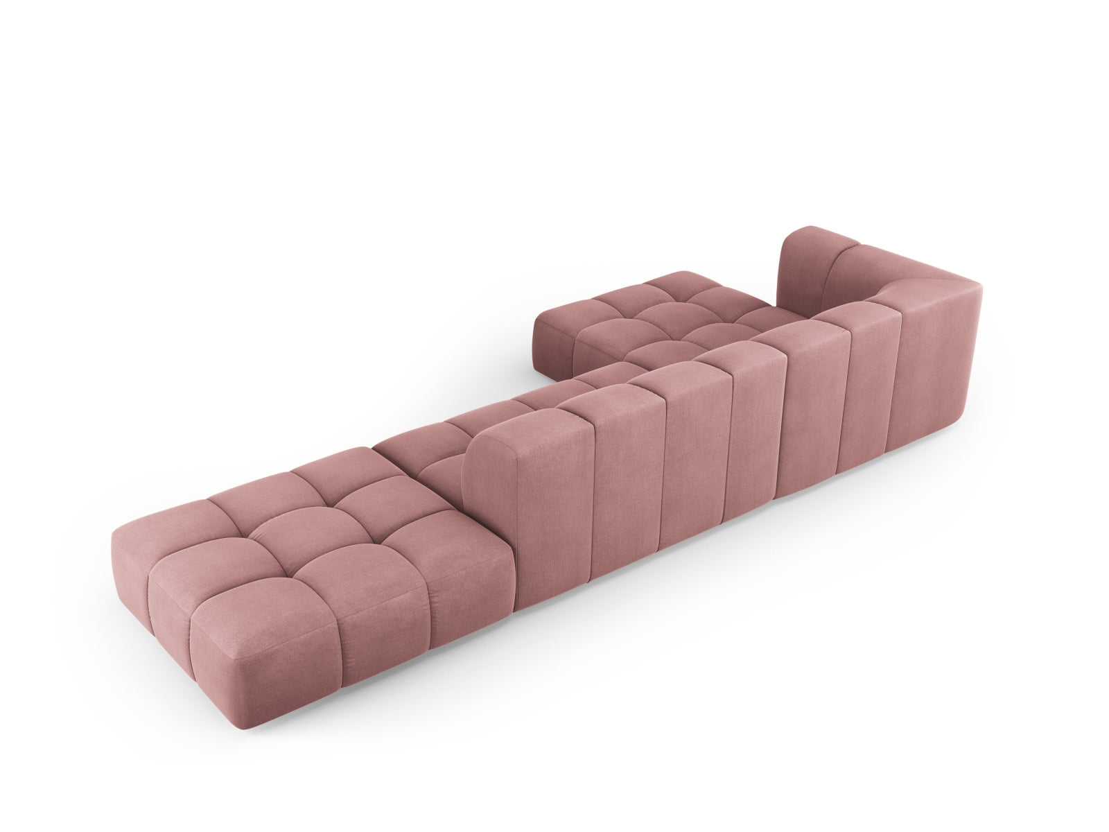 5-Sitzer Ecksofa links modular Moritz in Pink-Rebel präsentiert im Onlineshop von KAQTU Design AG. Ecksofa links ist von Cosmopolitan Design