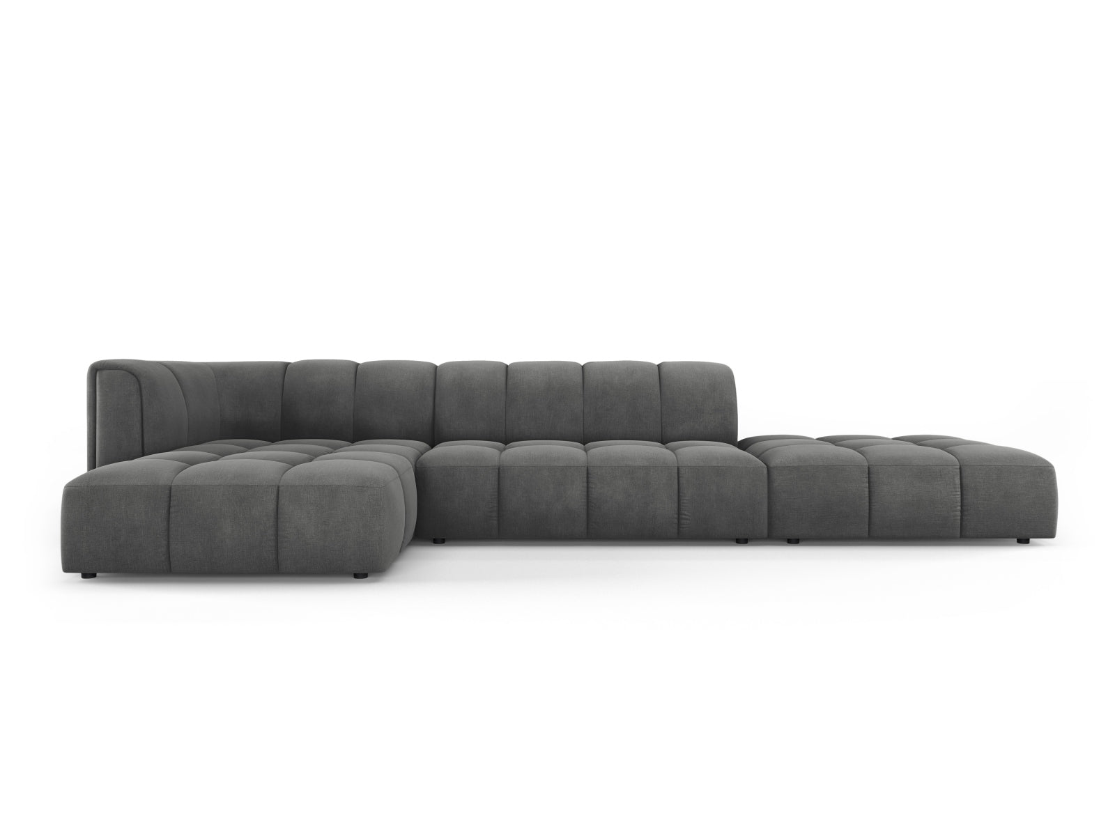 5-Sitzer Ecksofa links modular Moritz in Dark Grey-Rebel präsentiert im Onlineshop von KAQTU Design AG. Ecksofa links ist von Cosmopolitan Design