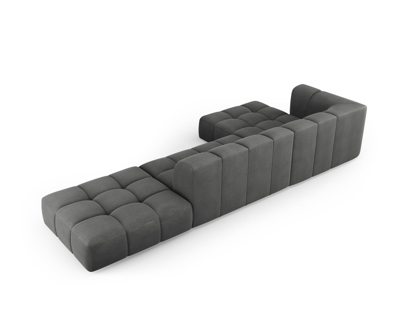 5-Sitzer Ecksofa links modular Moritz in Dark Grey-Rebel präsentiert im Onlineshop von KAQTU Design AG. Ecksofa links ist von Cosmopolitan Design