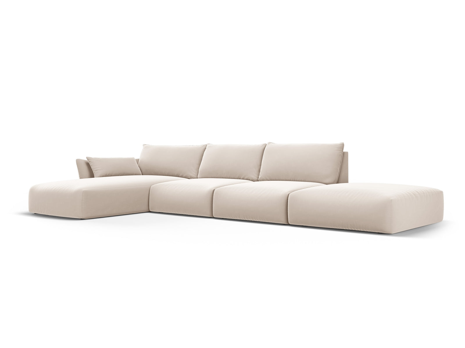 5-Sitzer Ecksofa links Matera in Beige-Salvador präsentiert im Onlineshop von KAQTU Design AG. Ecksofa links ist von Cosmopolitan Design