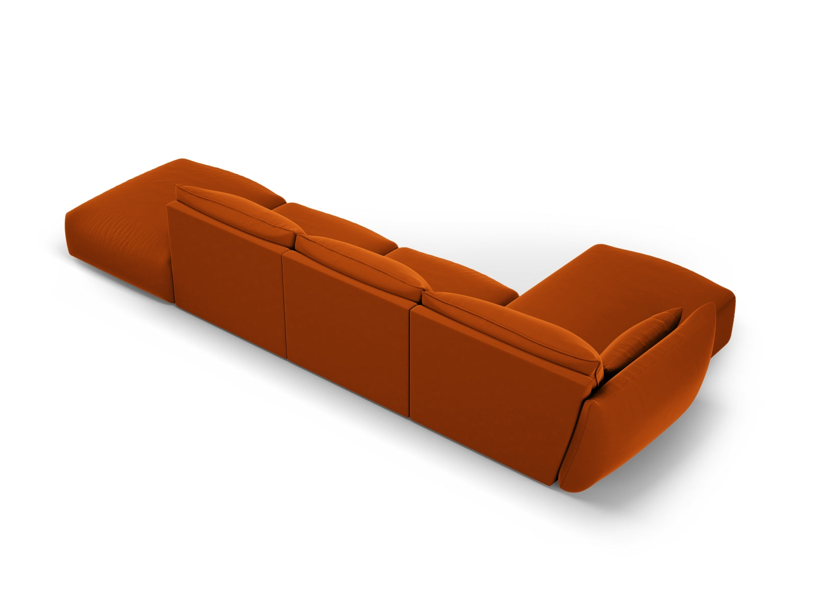 5-Sitzer Ecksofa links Matera in Terracotta-Salvador präsentiert im Onlineshop von KAQTU Design AG. Ecksofa links ist von Cosmopolitan Design