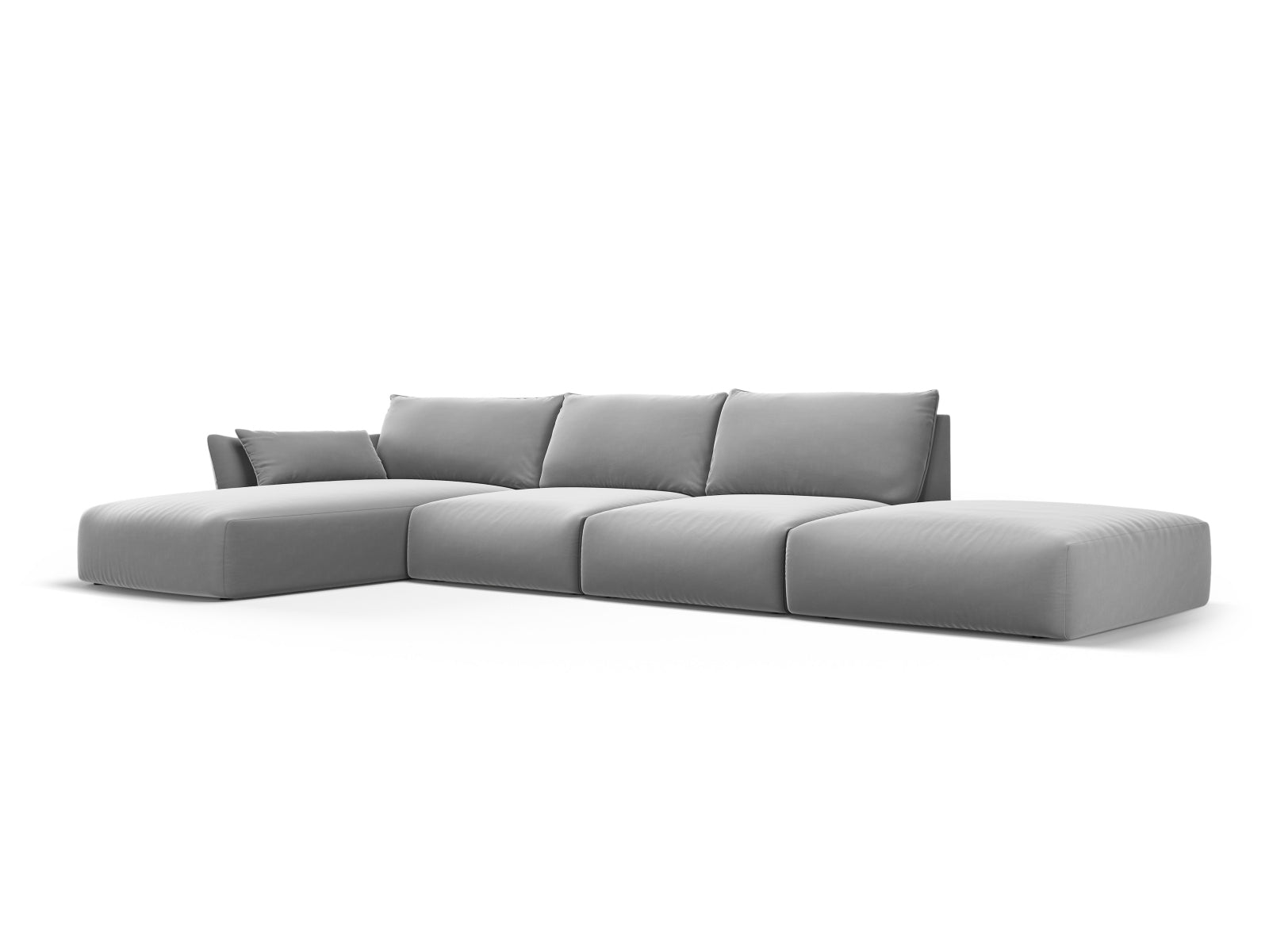 5-Sitzer Ecksofa links Matera in Grey-Salvador präsentiert im Onlineshop von KAQTU Design AG. Ecksofa links ist von Cosmopolitan Design