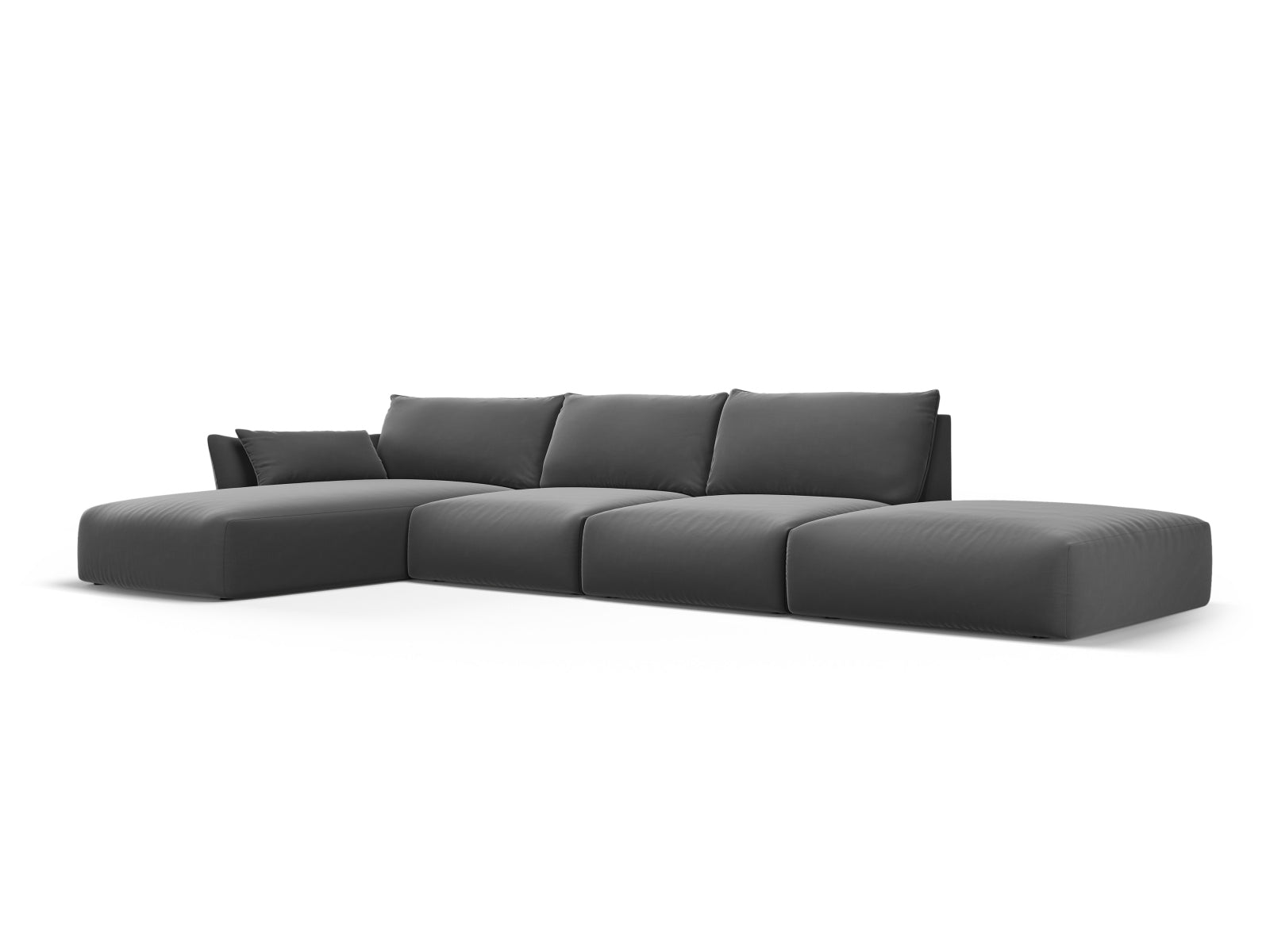 5-Sitzer Ecksofa links Matera in Dark Grey-Salvador präsentiert im Onlineshop von KAQTU Design AG. Ecksofa links ist von Cosmopolitan Design