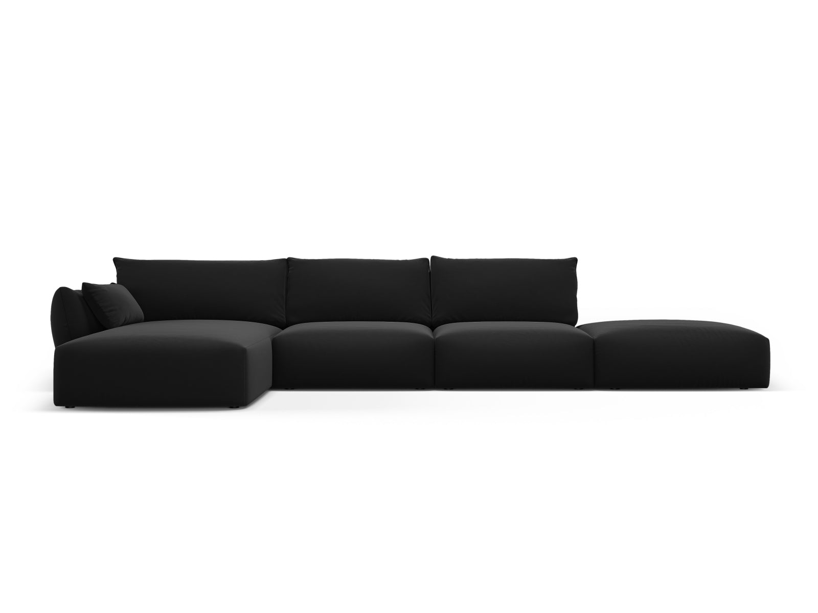 5-Sitzer Ecksofa links Matera in Black-Salvador präsentiert im Onlineshop von KAQTU Design AG. Ecksofa links ist von Cosmopolitan Design