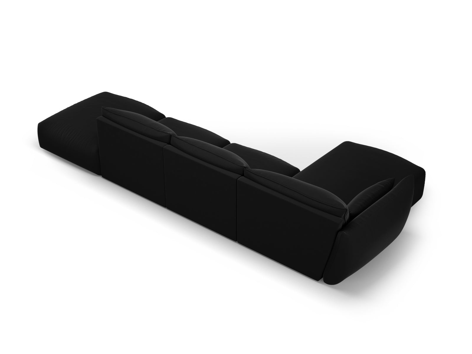 5-Sitzer Ecksofa links Matera in Black-Salvador präsentiert im Onlineshop von KAQTU Design AG. Ecksofa links ist von Cosmopolitan Design