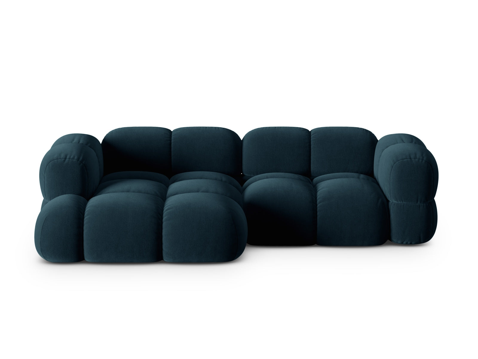 Loretto Velour Ecksofa links 3 Sitzer 147cm in Deep Petrol-Vogue präsentiert im Onlineshop von KAQTU Design AG. L-Sofa links ist von Cosmopolitan Design