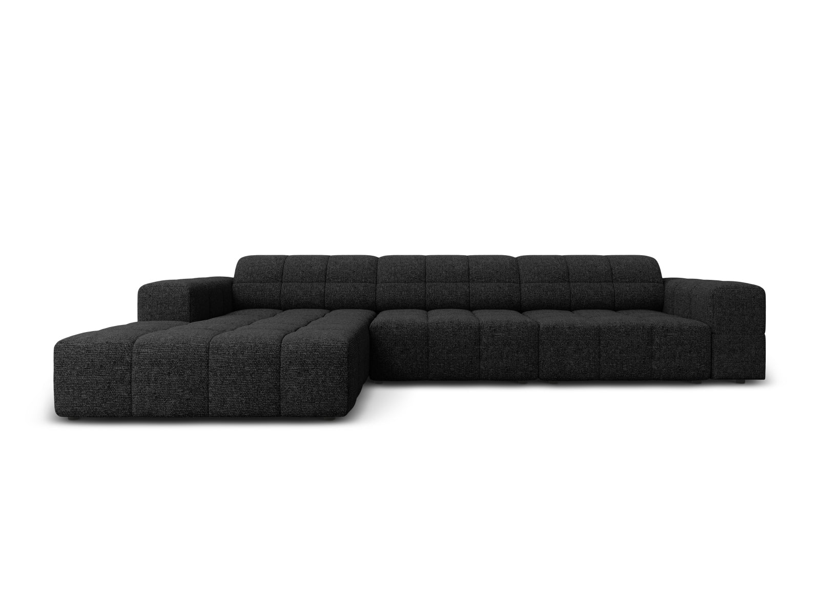 Chicago Ecksofa links 4 Sitzer 166cm in Black-Haga präsentiert im Onlineshop von KAQTU Design AG. L-Sofa links ist von Cosmopolitan Design