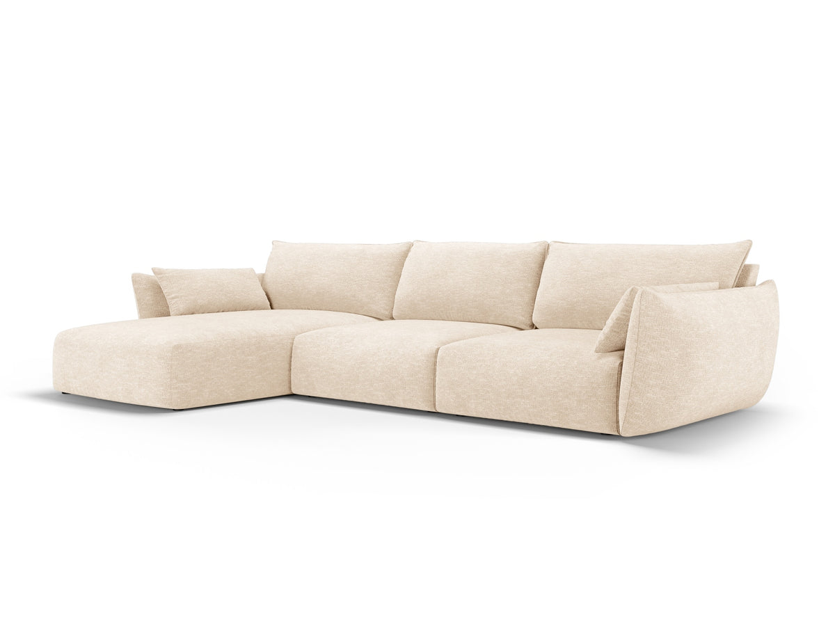 4-Sitzer Ecksofa links Matera in Light Beige-Haga präsentiert im Onlineshop von KAQTU Design AG. Ecksofa links ist von Cosmopolitan Design