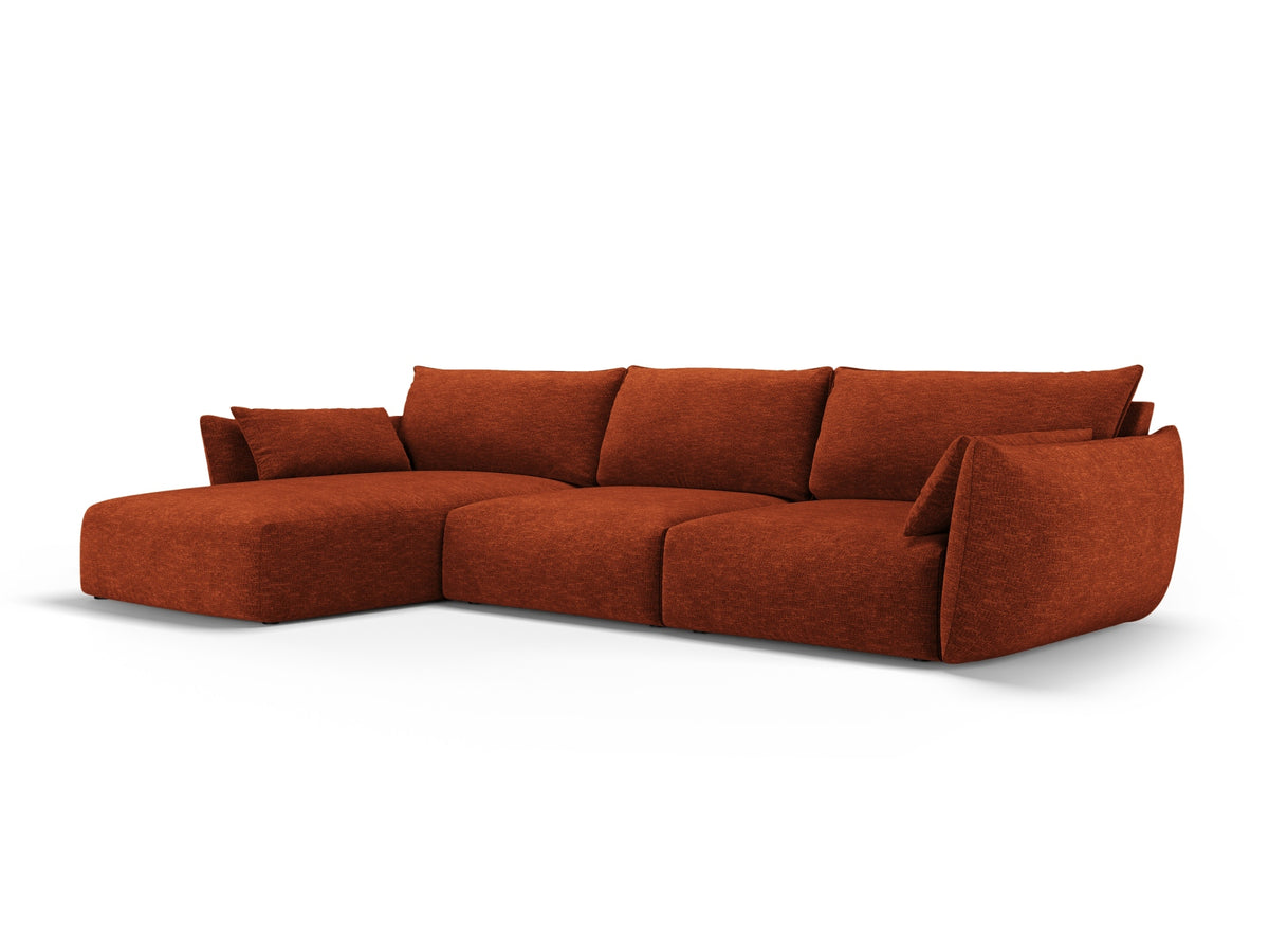 4-Sitzer Ecksofa links Matera in Terracotta-Haga präsentiert im Onlineshop von KAQTU Design AG. Ecksofa links ist von Cosmopolitan Design