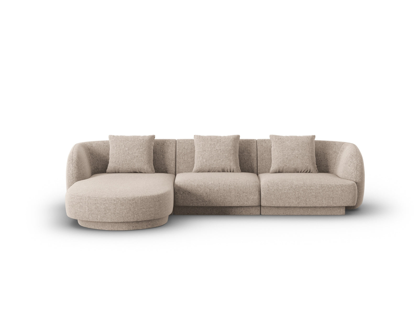 Tulum Ecksofa links 4 Sitzer 156cm in Beige-Haga präsentiert im Onlineshop von KAQTU Design AG. L-Sofa links ist von Cosmopolitan Design