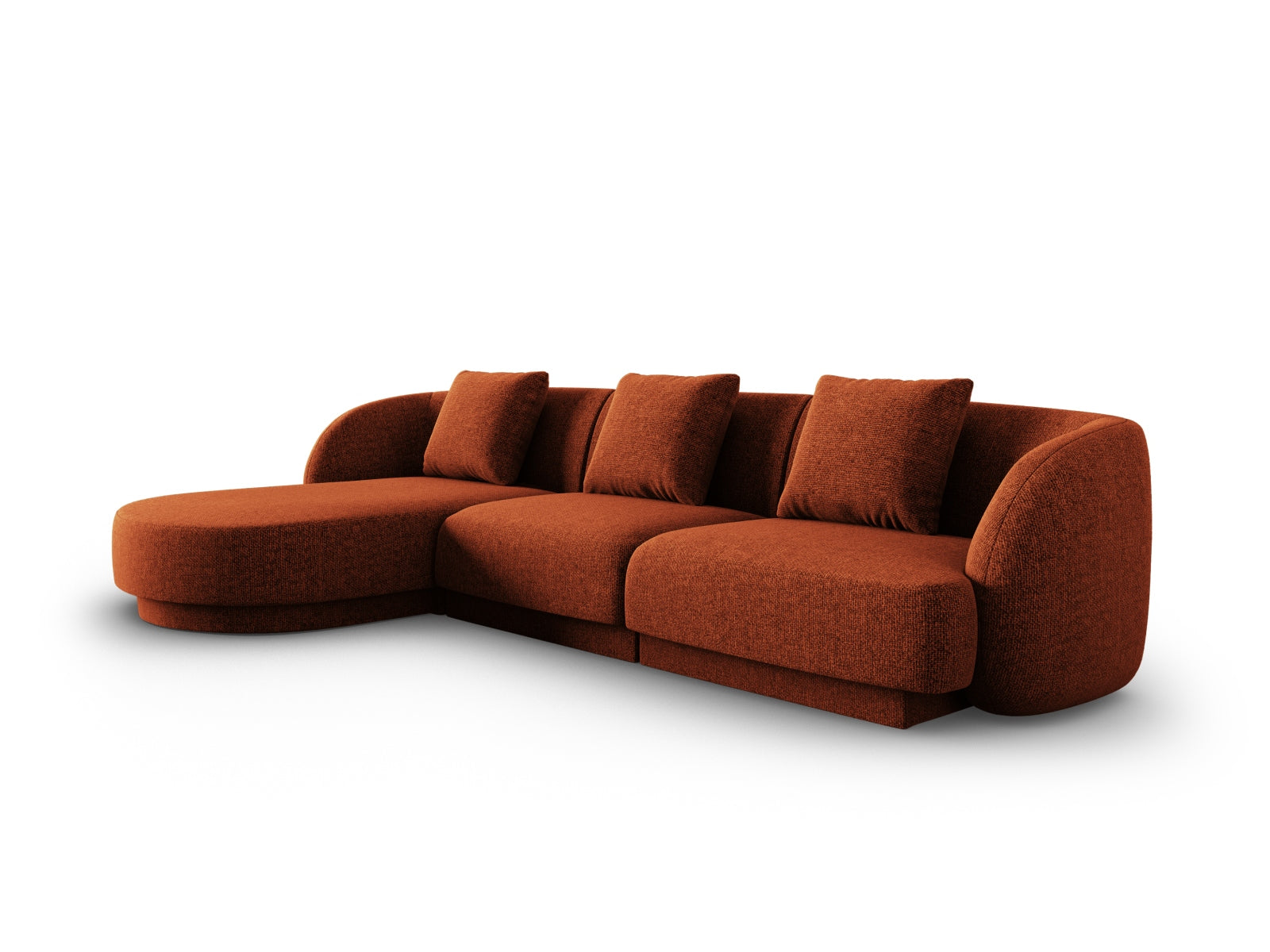 Tulum Ecksofa links 4 Sitzer 156cm in Terracotta präsentiert im Onlineshop von KAQTU Design AG. Ecksofa links ist von Cosmopolitan Design