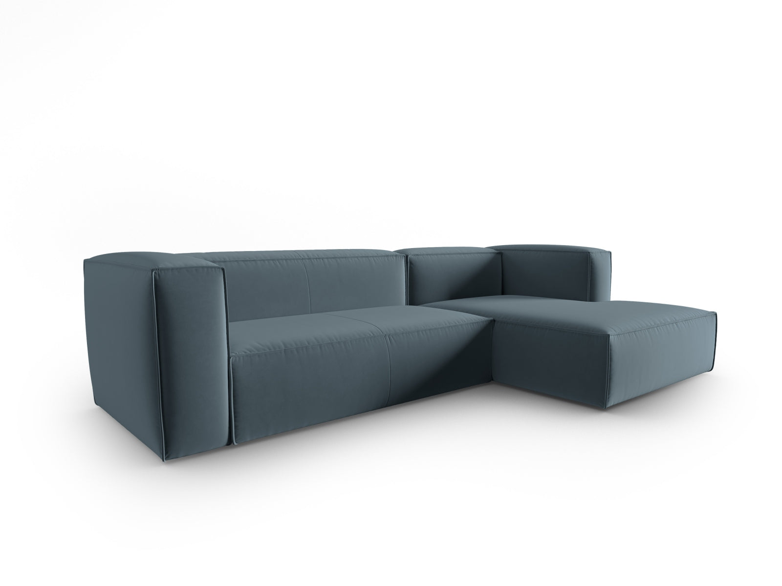 Mackay Velour links Ecksofa 4 Sitzer in Pastel Blue präsentiert im Onlineshop von KAQTU Design AG. Ecksofa links ist von Cosmopolitan Design