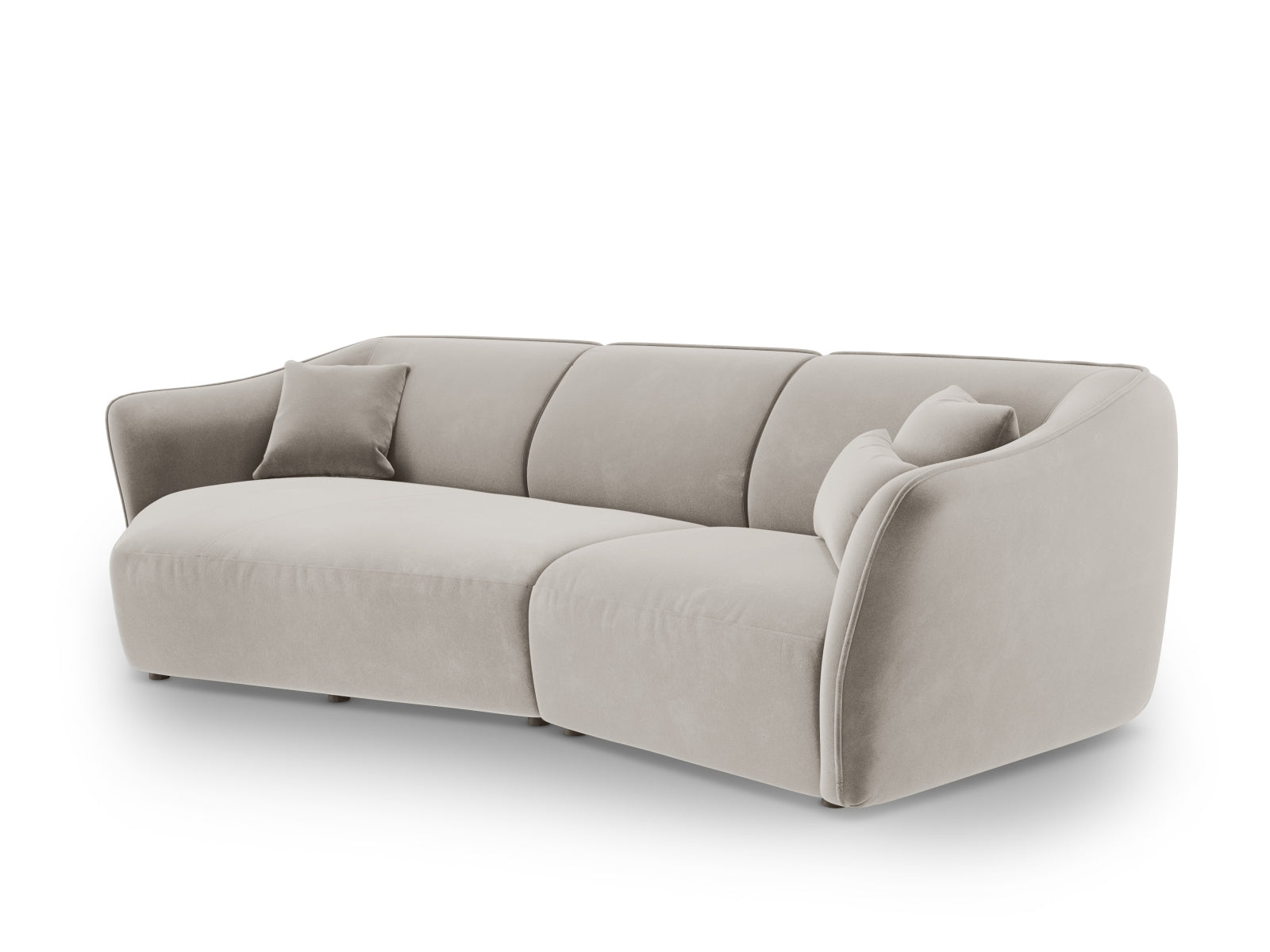Tokyo Velour Modular Ecksofa links 5 Sitzer in Light Beige präsentiert im Onlineshop von KAQTU Design AG. Ecksofa links ist von Cosmopolitan Design