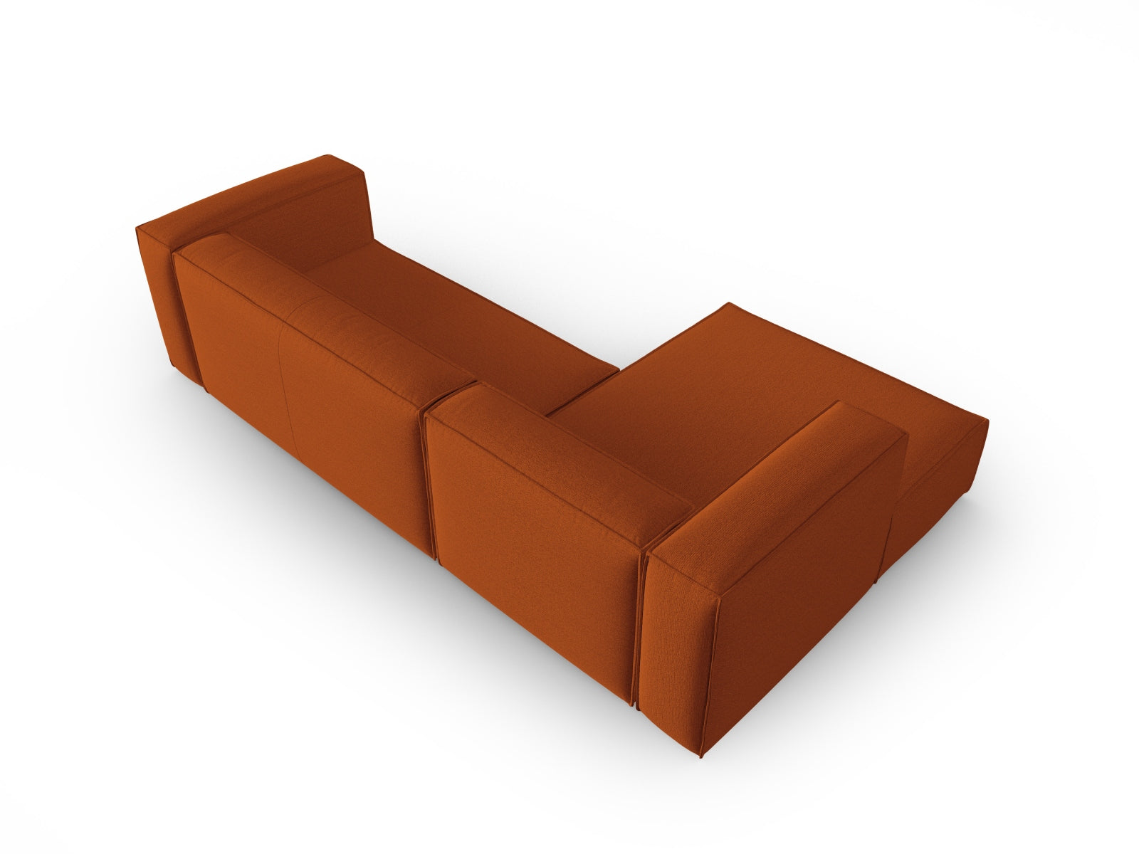 Mackay Ecksofa links 4 Sitzer in Terracotta präsentiert im Onlineshop von KAQTU Design AG. Ecksofa links ist von Cosmopolitan Design