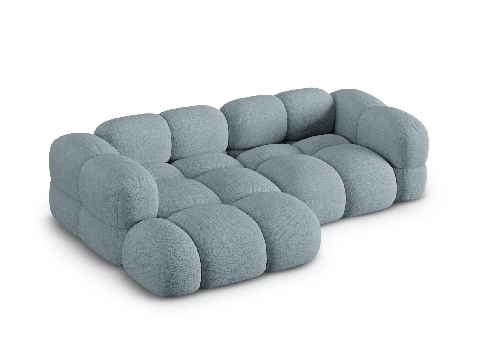Entdecken Sie das elegante Loretto Ecksofa links 3 Sitzer 147cm von Cosmopolitan Design – stilvoll, komfortabel und ideal für kleine Räume.
