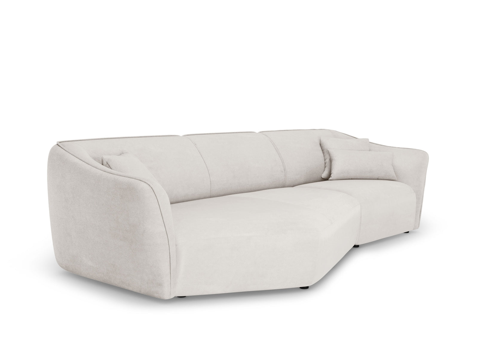 Tokyo Boucle Modular Ecksofa links 5 Sitzer in Ivory präsentiert im Onlineshop von KAQTU Design AG. Ecksofa links ist von Cosmopolitan Design