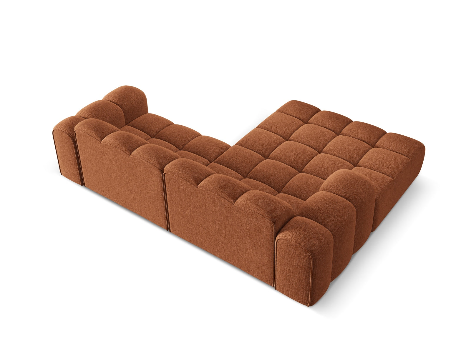 Modernes 3-Sitzer Ecksofa Treno in Brick-Eden, perfekt für gemütliche Abende und stilvolle Einrichtung, erhältlich bei Cosmopolitan Design.