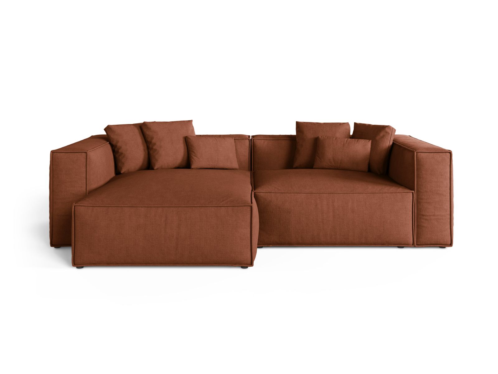 3-Sitzer Ecksofa links Aveiro in Brick-Liberty präsentiert im Onlineshop von KAQTU Design AG. Ecksofa links ist von Cosmopolitan Design