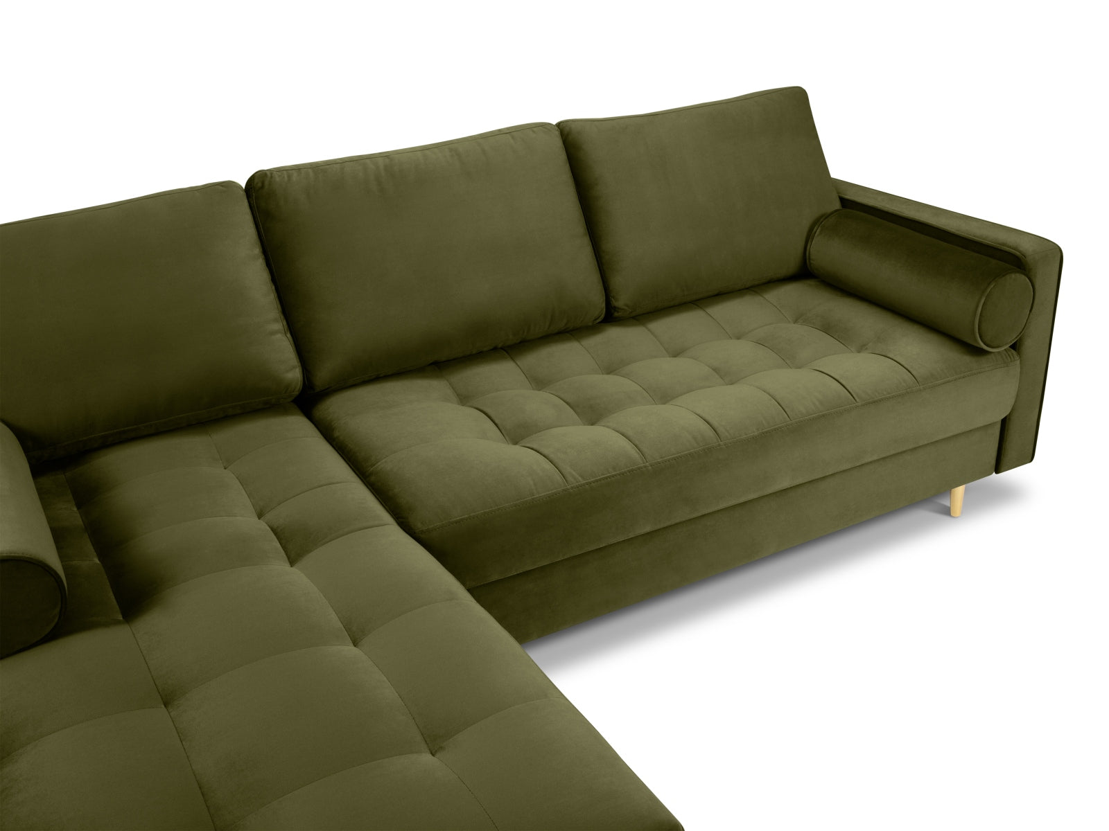4-Sitzer Ecksofa links Aspen in Green-Salvador präsentiert im Onlineshop von KAQTU Design AG. Ecksofa links ist von Cosmopolitan Design