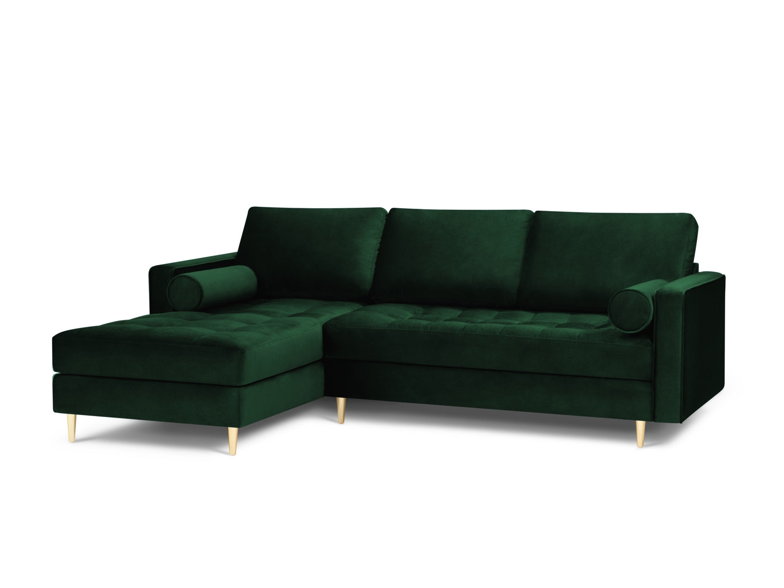 4-Sitzer Ecksofa links Aspen in Bottle Green-Salvador präsentiert im Onlineshop von KAQTU Design AG. Ecksofa links ist von Cosmopolitan Design