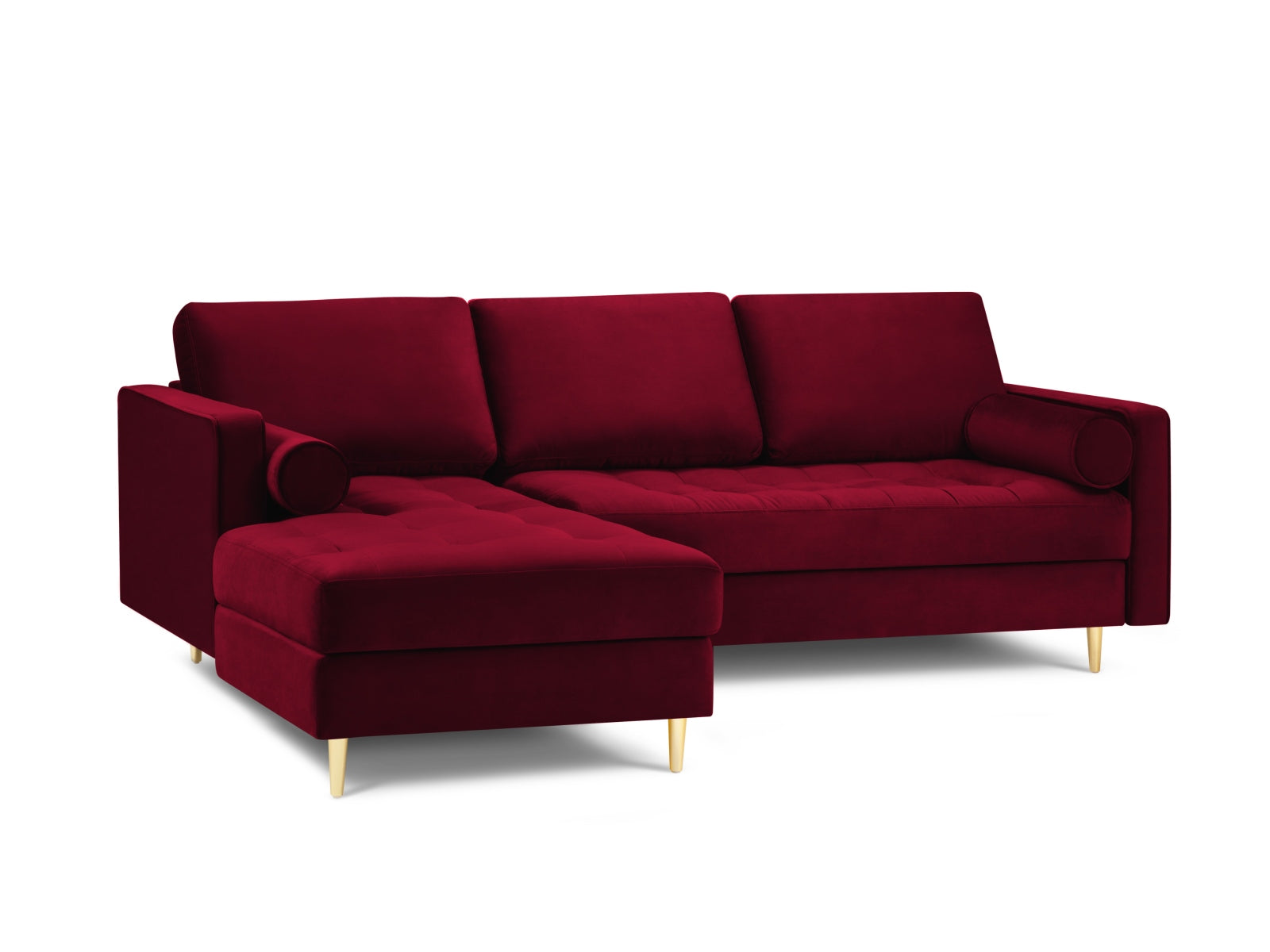 4-Sitzer Ecksofa links Aspen in Red-Salvador präsentiert im Onlineshop von KAQTU Design AG. Ecksofa links ist von Cosmopolitan Design
