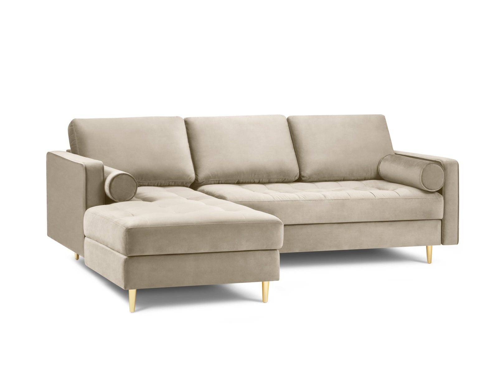 4-Sitzer Ecksofa links Aspen in Dark Beige-Salvador präsentiert im Onlineshop von KAQTU Design AG. Ecksofa links ist von Cosmopolitan Design