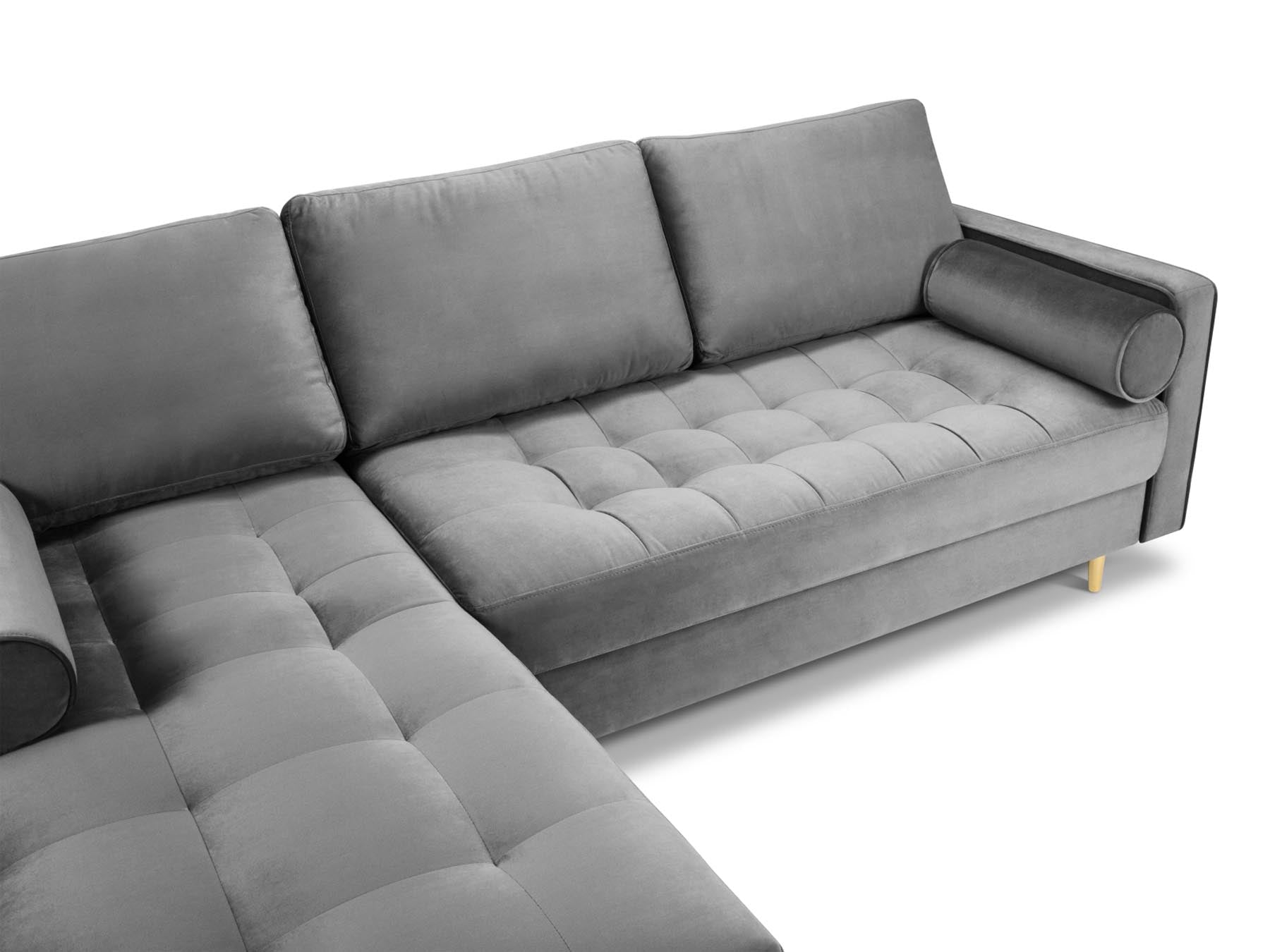 4-Sitzer Ecksofa links Aspen in Grey-Salvador präsentiert im Onlineshop von KAQTU Design AG. Ecksofa links ist von Cosmopolitan Design