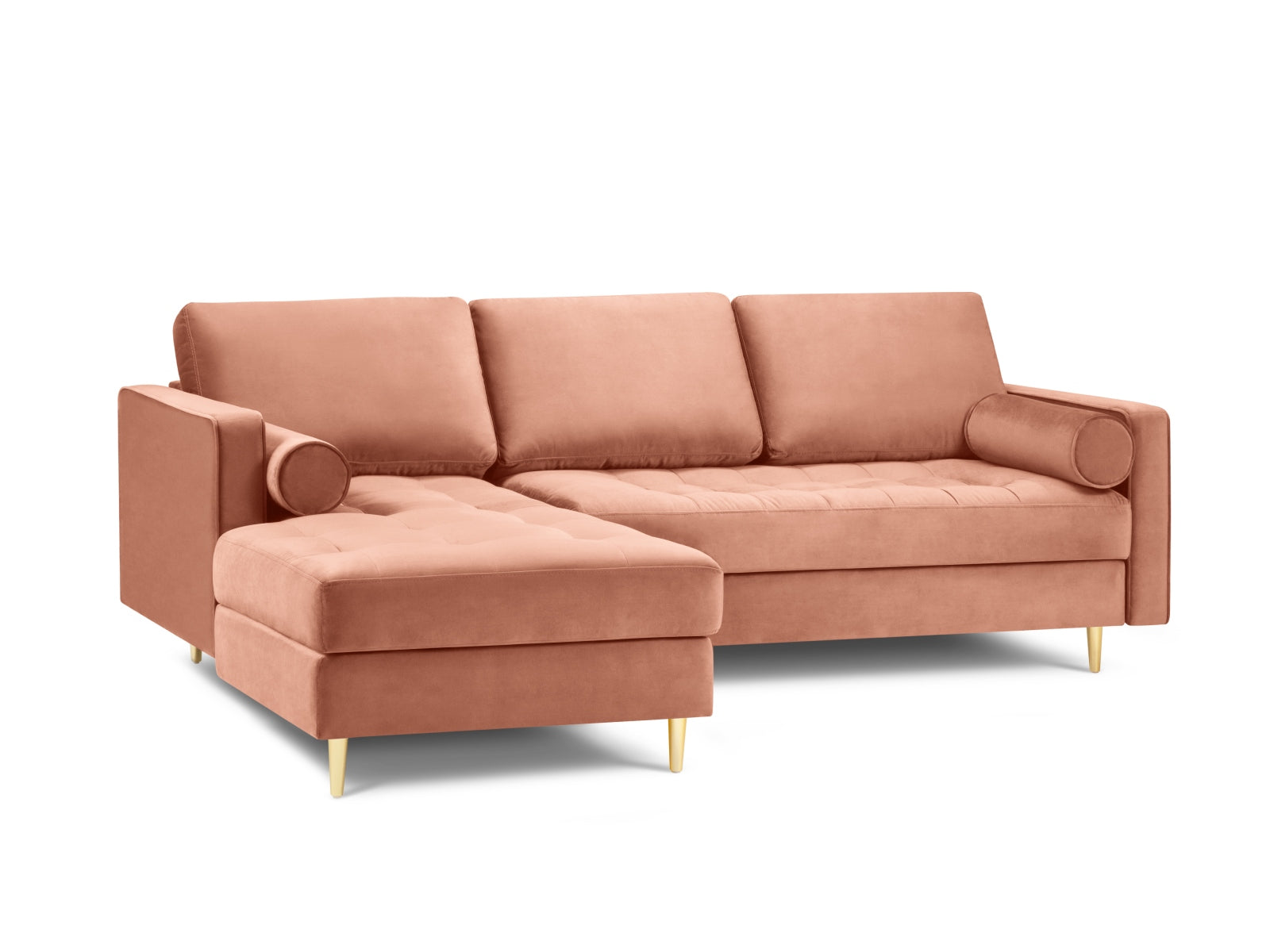 4-Sitzer Ecksofa links Aspen in Pink-Salvador präsentiert im Onlineshop von KAQTU Design AG. Ecksofa links ist von Cosmopolitan Design
