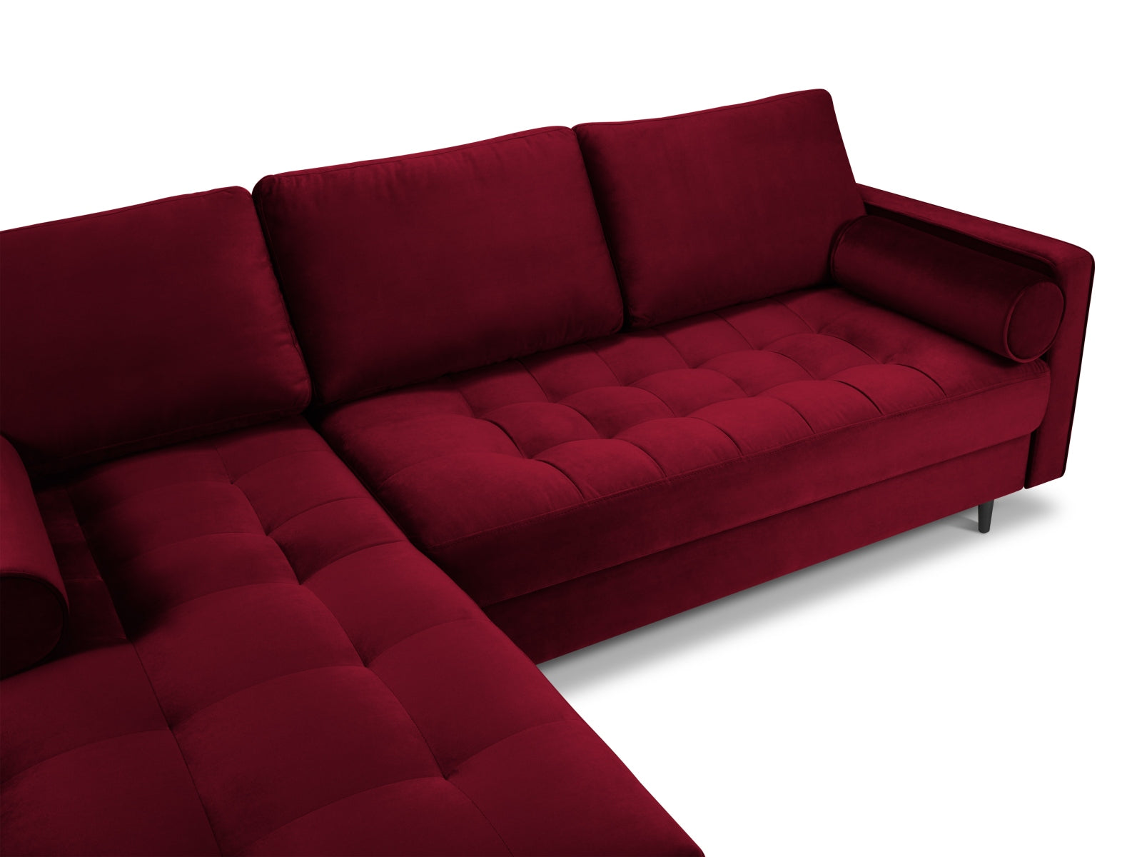 4-Sitzer Ecksofa links Aspen in Red-Salvador präsentiert im Onlineshop von KAQTU Design AG. Ecksofa links ist von Cosmopolitan Design