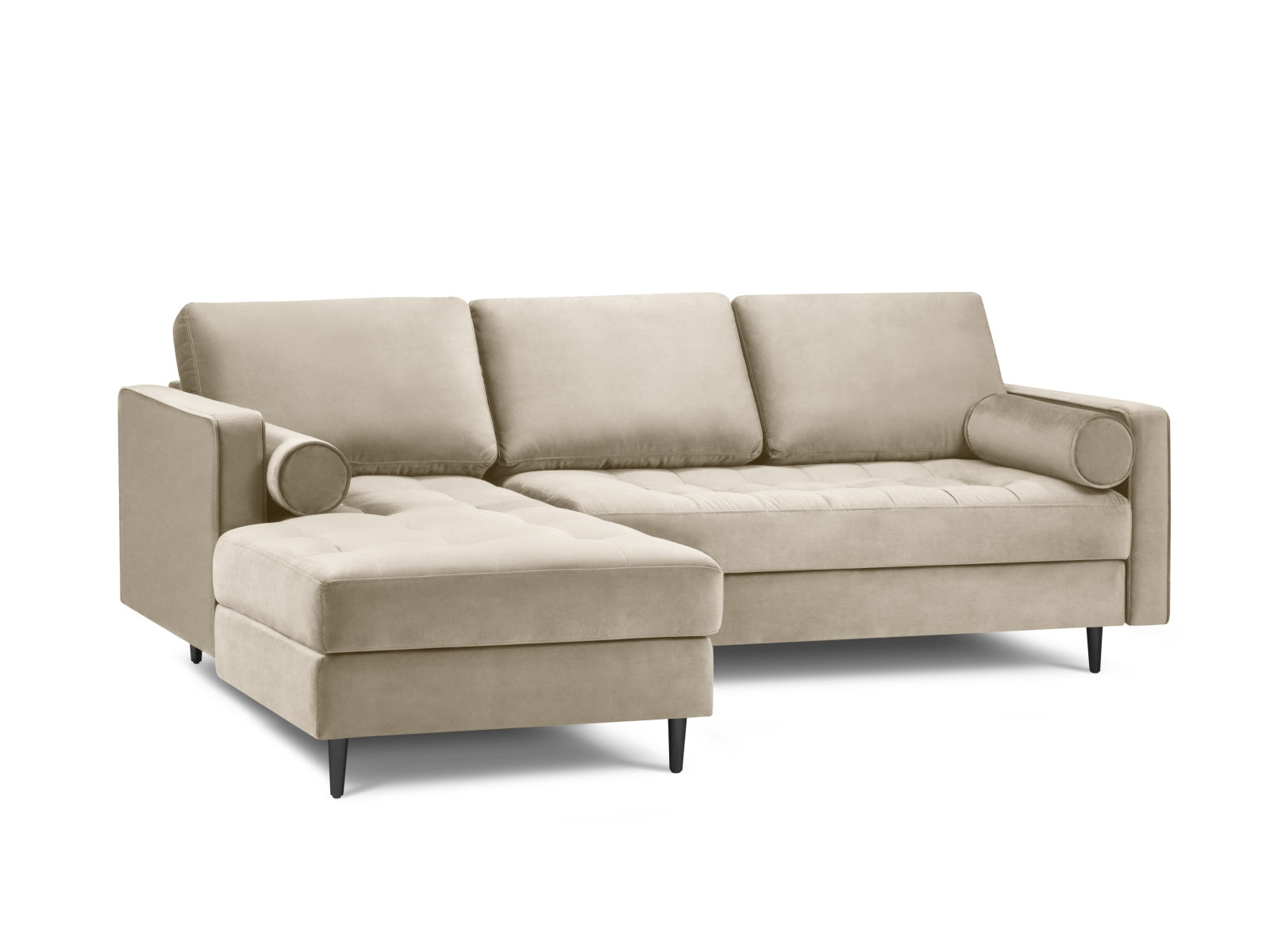 4-Sitzer Ecksofa links Aspen in Dark Beige-Salvador präsentiert im Onlineshop von KAQTU Design AG. Ecksofa links ist von Cosmopolitan Design
