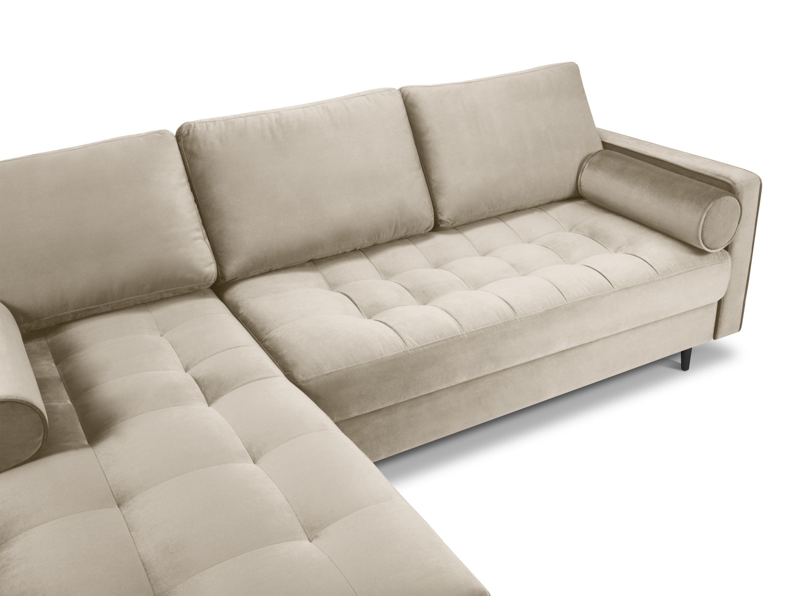 4-Sitzer Ecksofa links Aspen in Dark Beige-Salvador präsentiert im Onlineshop von KAQTU Design AG. Ecksofa links ist von Cosmopolitan Design