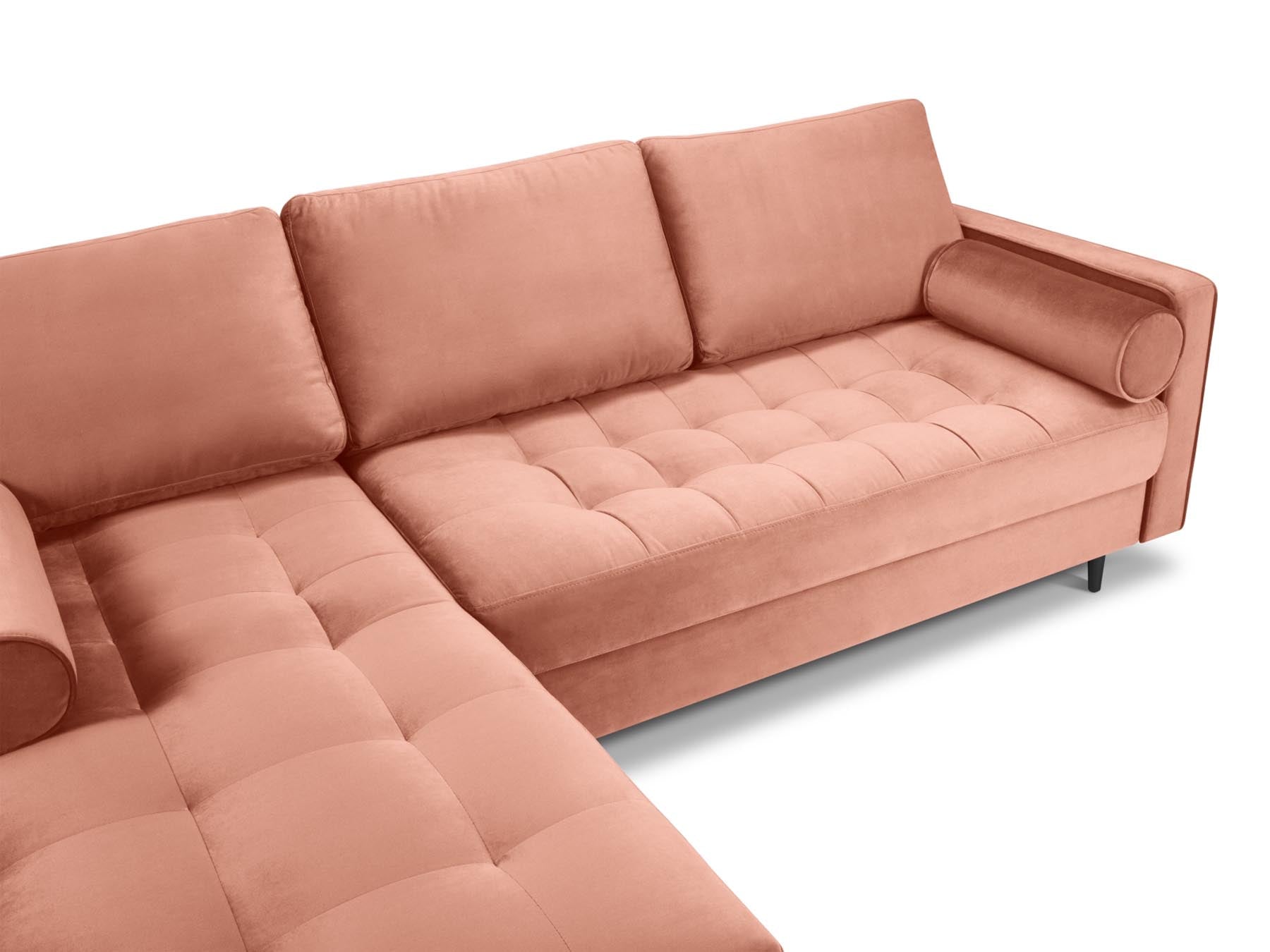 4-Sitzer Ecksofa links Aspen in Pink-Salvador präsentiert im Onlineshop von KAQTU Design AG. Ecksofa links ist von Cosmopolitan Design