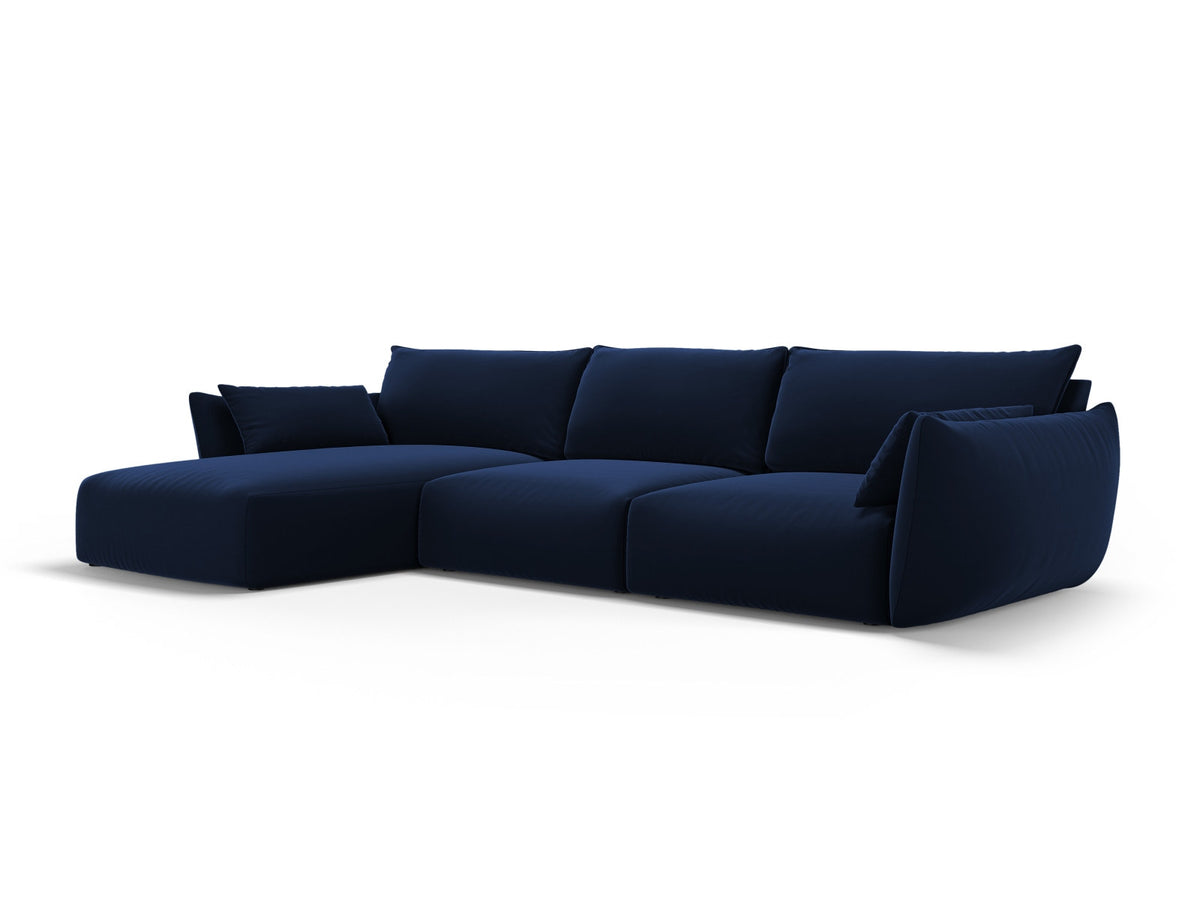 4-Sitzer Ecksofa links Matera in Royal Blue-Salvador präsentiert im Onlineshop von KAQTU Design AG. Ecksofa links ist von Cosmopolitan Design