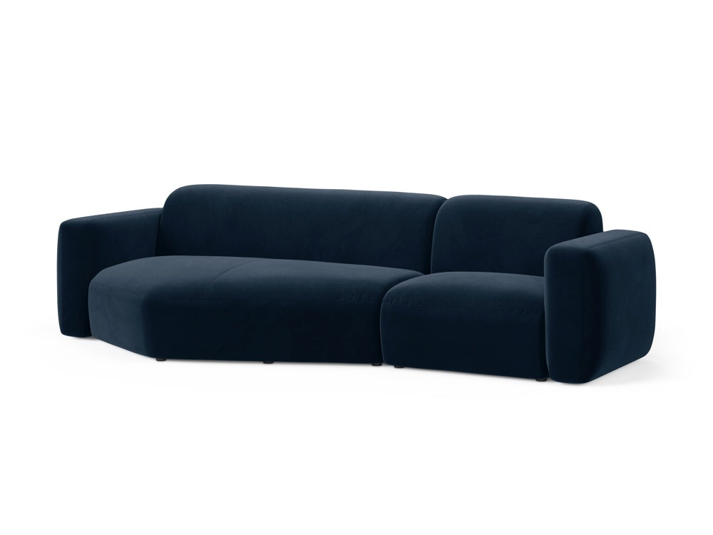 Strino Velour Modular Ecksofa links 3 Sitzer in Royal Blue präsentiert im Onlineshop von KAQTU Design AG. Ecksofa links ist von Cosmopolitan Design