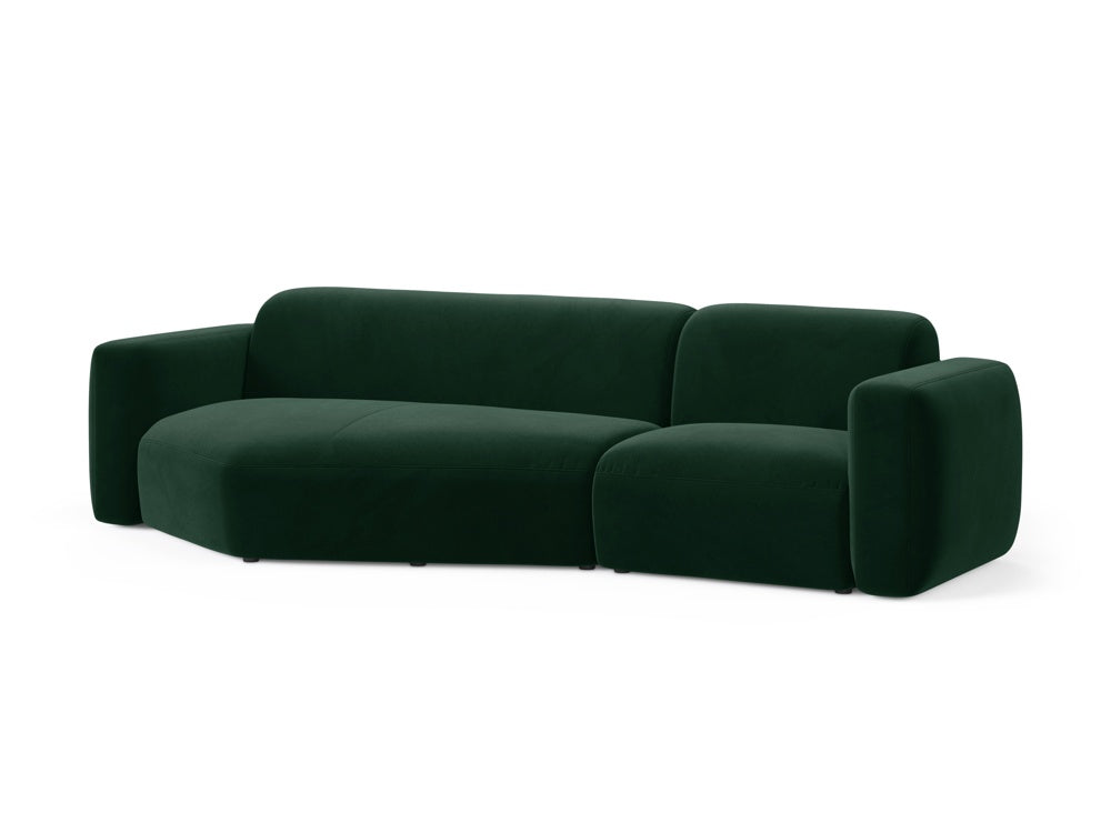 Strino Velour Modular Ecksofa links 3 Sitzer in Bottle Green präsentiert im Onlineshop von KAQTU Design AG. Ecksofa links ist von Cosmopolitan Design