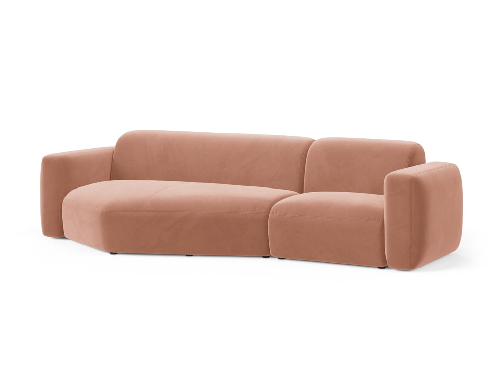 Strino Velour Modular Ecksofa links 3 Sitzer in Pink präsentiert im Onlineshop von KAQTU Design AG. Ecksofa links ist von Cosmopolitan Design