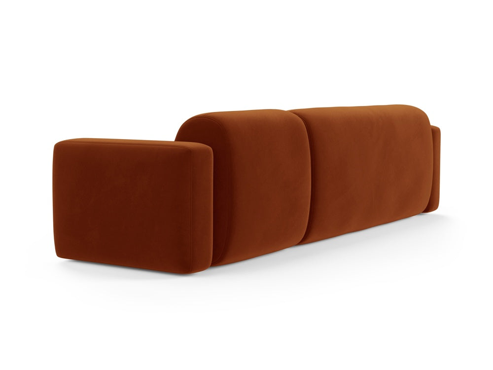 Strino Velour Modular Ecksofa links 3 Sitzer in Terracotta präsentiert im Onlineshop von KAQTU Design AG. Ecksofa links ist von Cosmopolitan Design