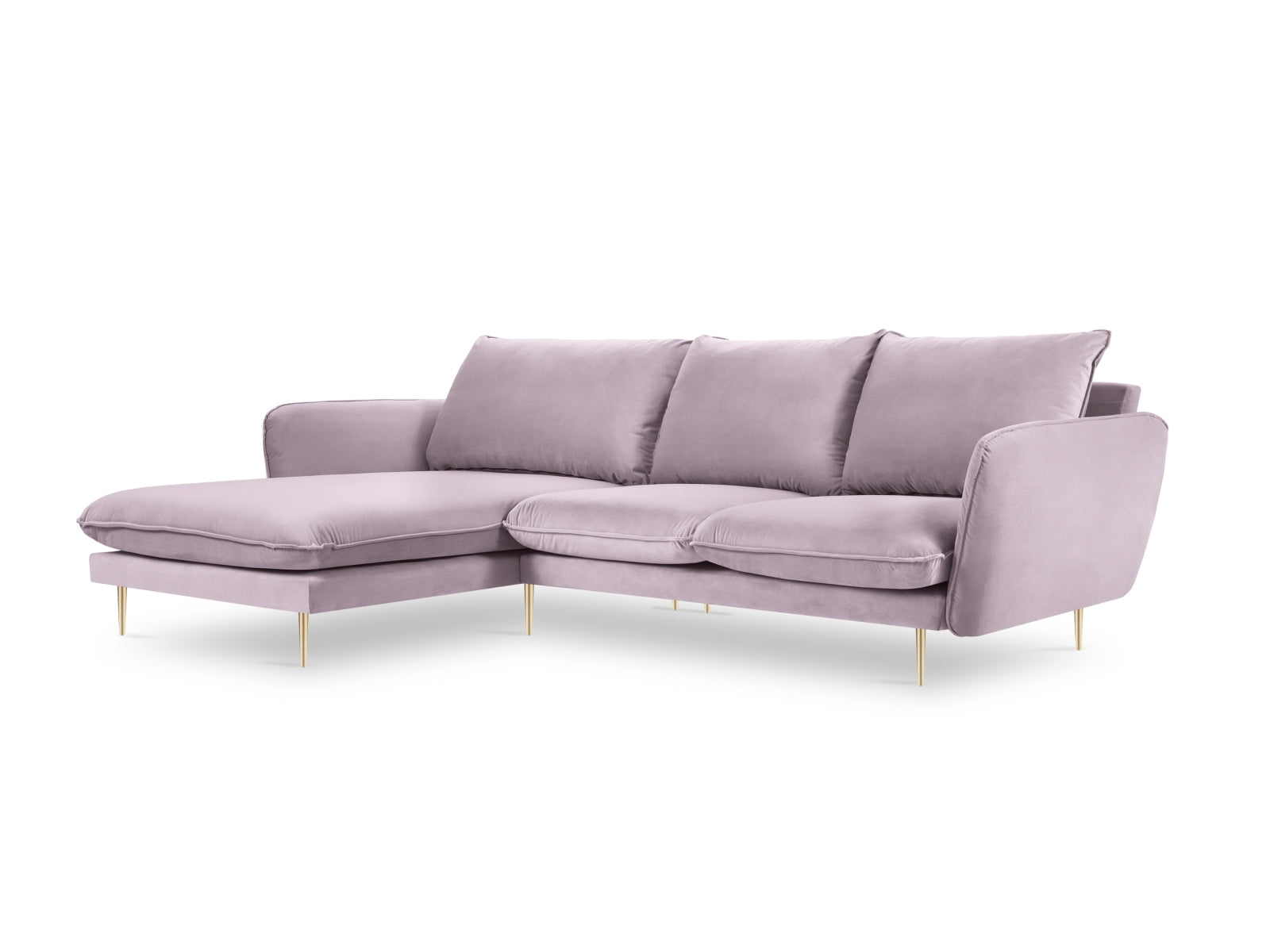Entdecken Sie das elegante Vienna Velour Ecksofa links 5 Sitzer 170cm von Cosmopolitan Design – der perfekte Komfort für Ihr modernes Wohnzimmer!