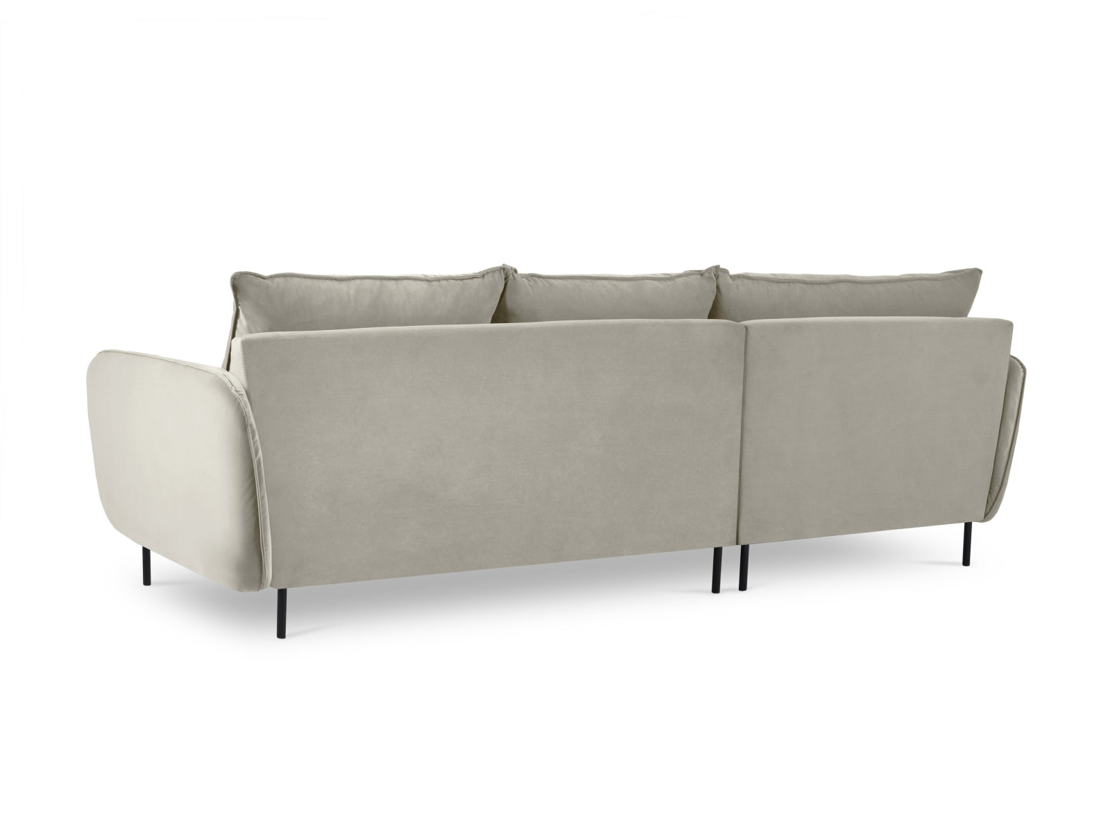 Genießen Sie Stil und Komfort mit dem Vienna Velour Ecksofa links 5 Sitzer 170cm von Cosmopolitan Design – ideal für Ihr modernes Wohnzimmer.