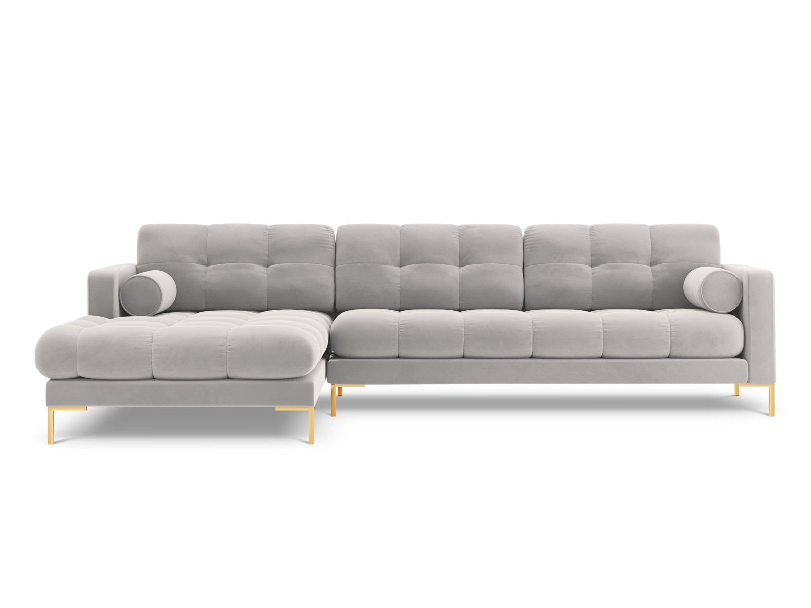 5-Sitzer Ecksofa links Bali in Silver-Bluvel präsentiert im Onlineshop von KAQTU Design AG. Ecksofa links ist von Cosmopolitan Design