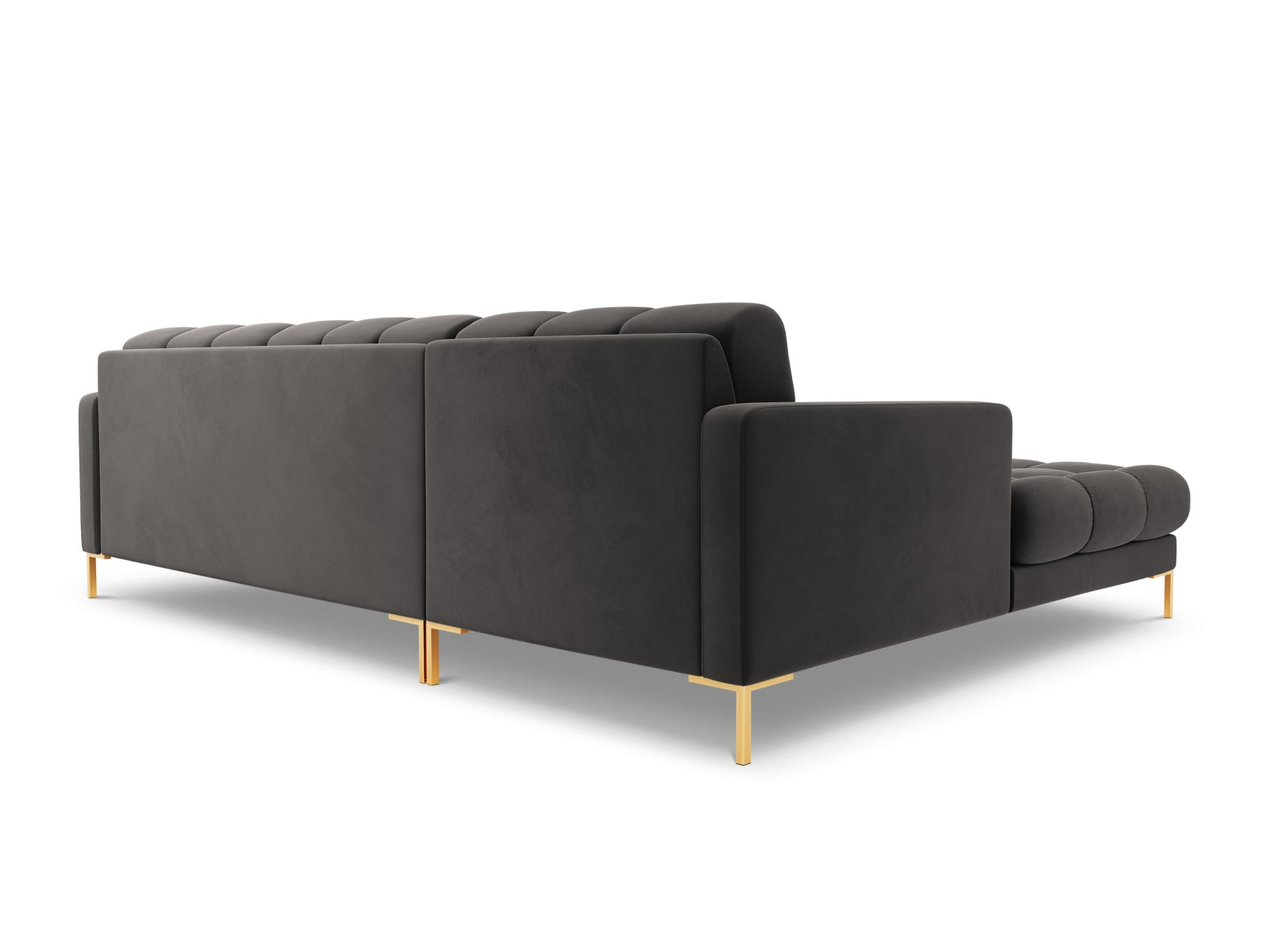 5-Sitzer Ecksofa links Bali in Dark Grey-Bluvel präsentiert im Onlineshop von KAQTU Design AG. Ecksofa links ist von Cosmopolitan Design