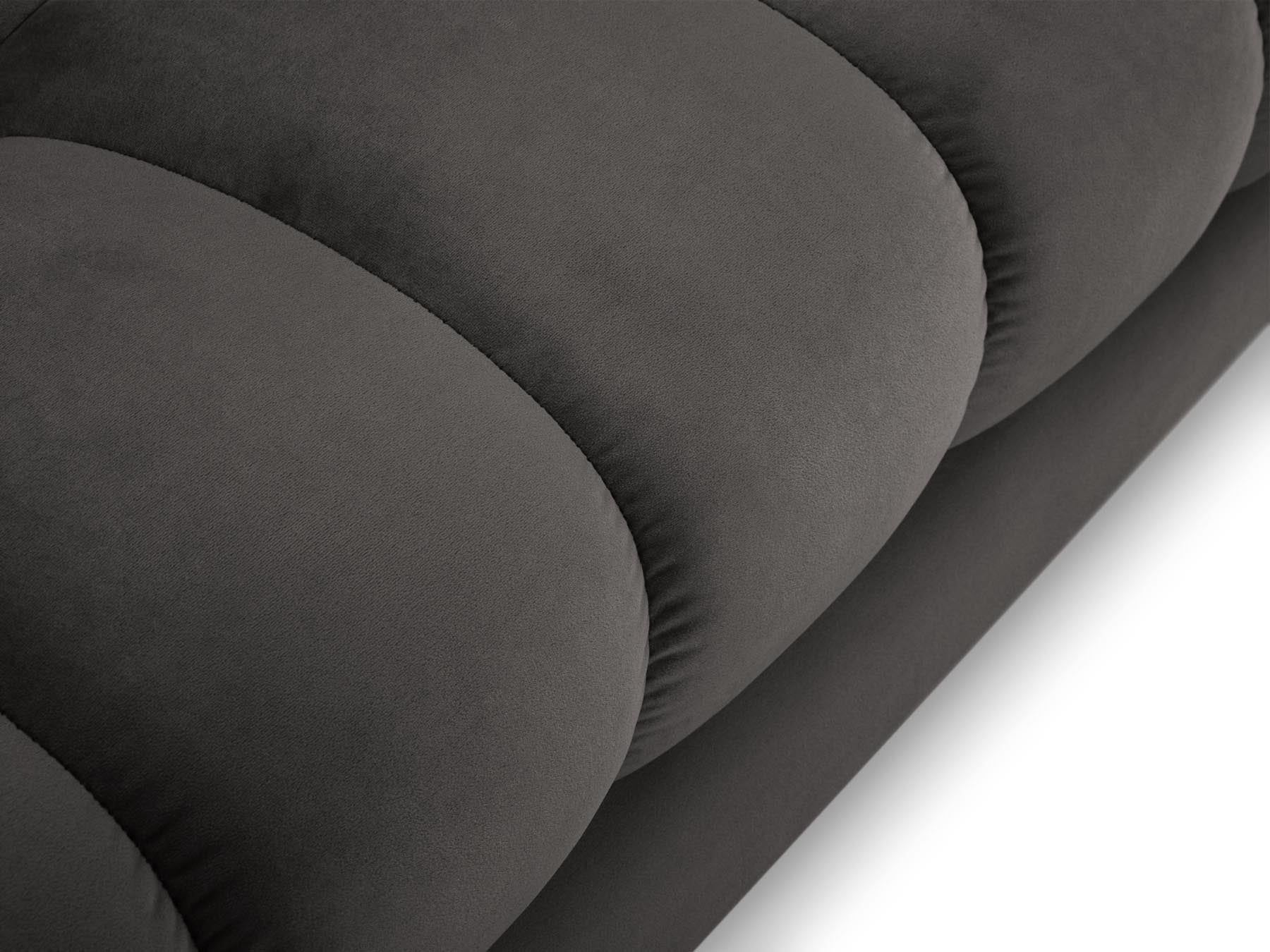 5-Sitzer Ecksofa links Bali in Dark Grey-Bluvel präsentiert im Onlineshop von KAQTU Design AG. Ecksofa links ist von Cosmopolitan Design